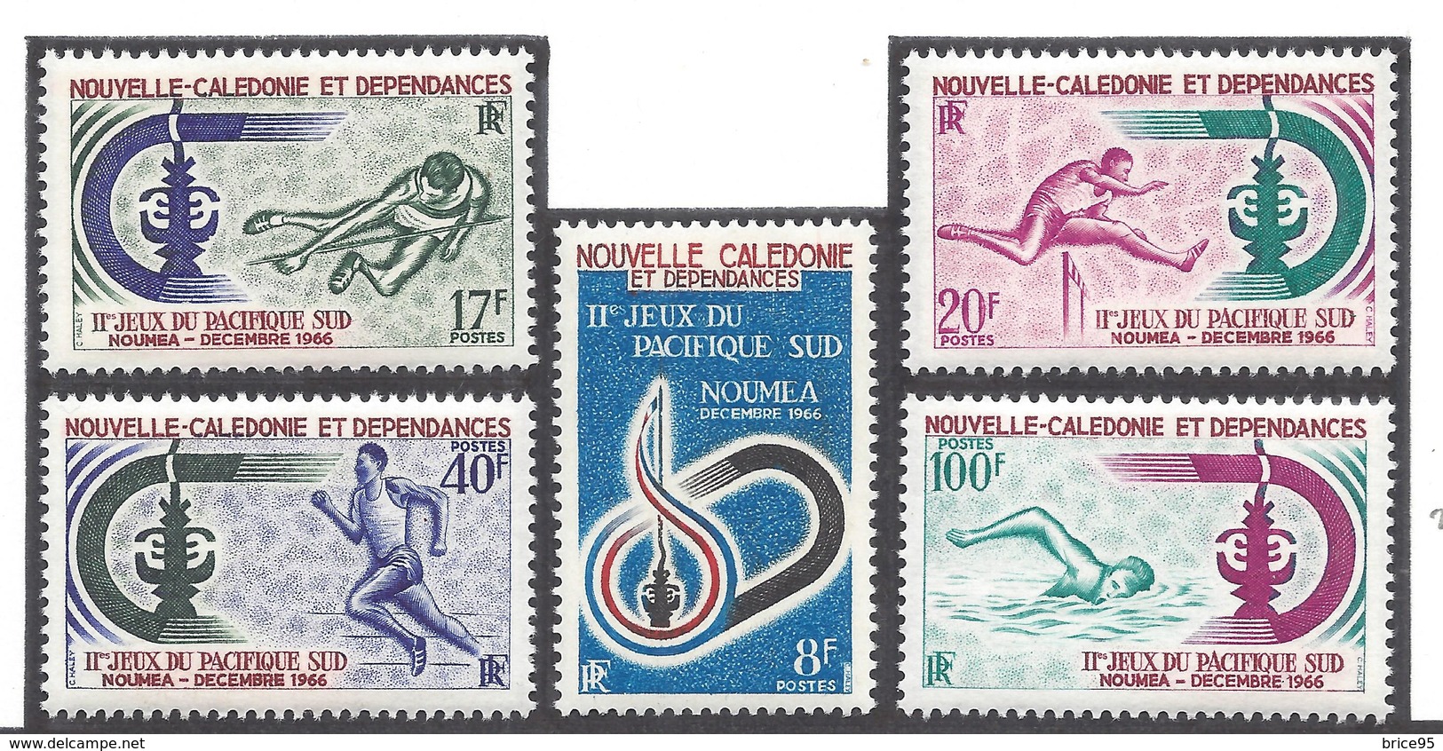 Nouvelle Calédonie - YT N° 332 à 335 - Neuf Avec Charnière - Thématique Sport - 1966 - Unused Stamps