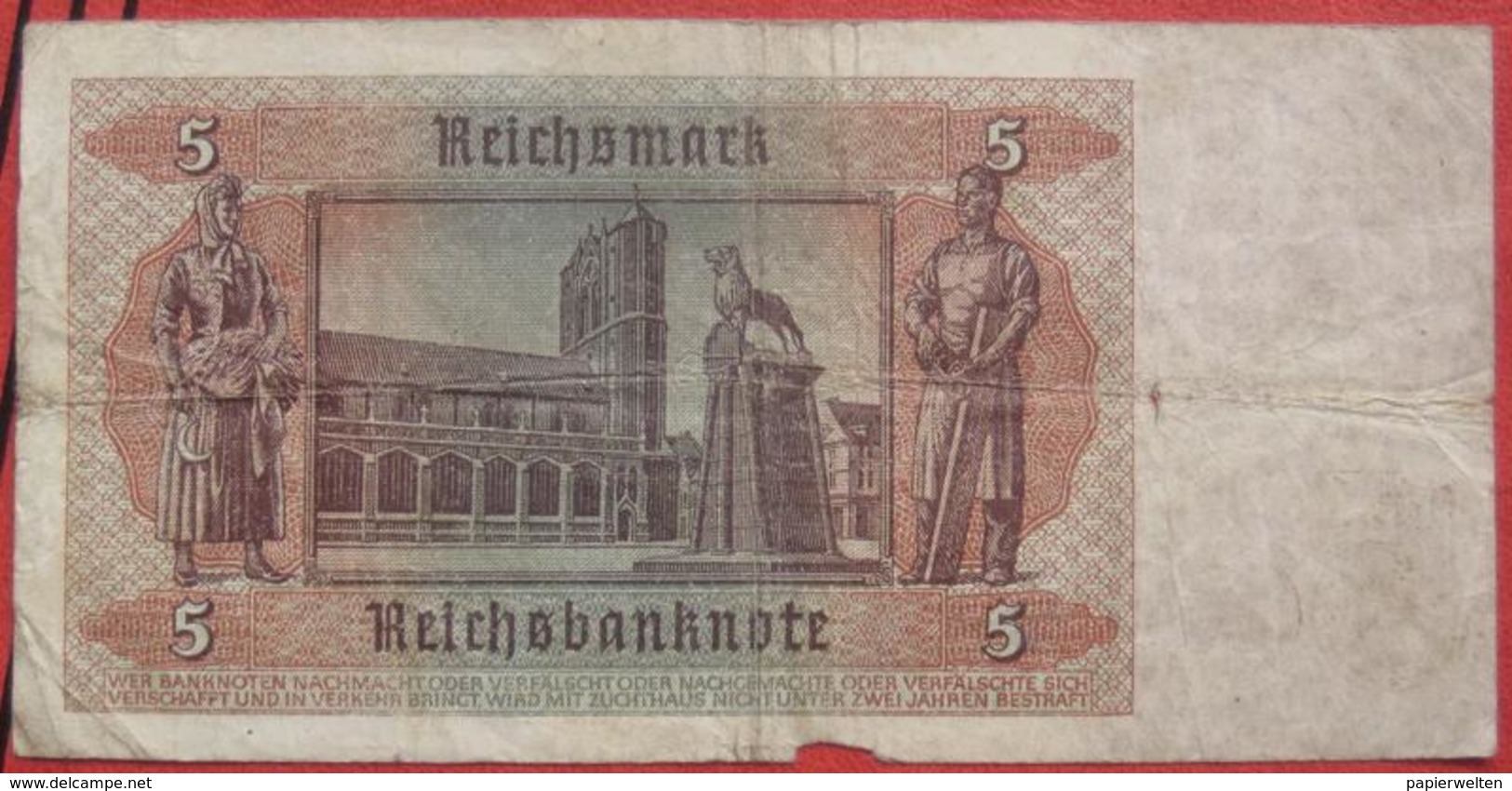 5 Reichsmark 1942 (WPM 186) 1.8.1942 - 5 Reichsmark