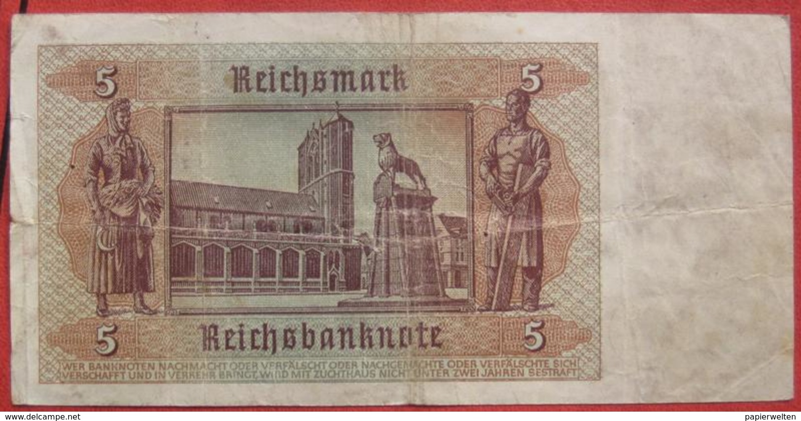 5 Reichsmark 1942 (WPM 186) 1.8.1942 - 5 Reichsmark