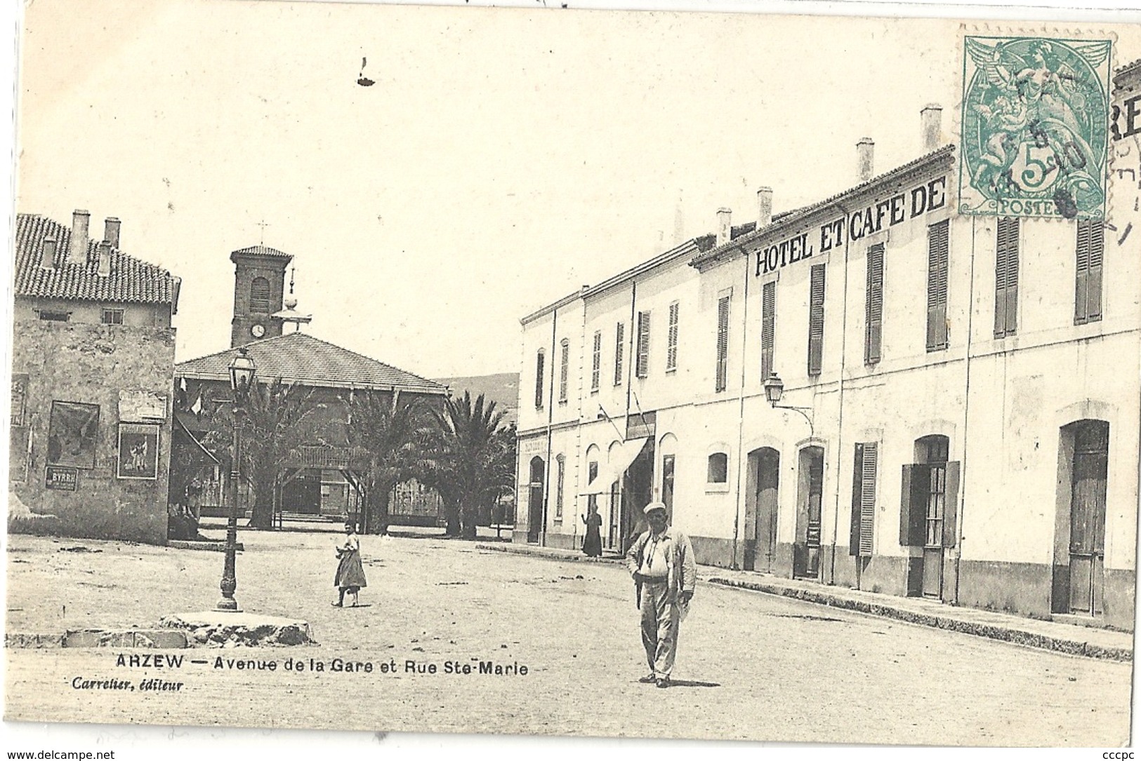 CPA Algérie Arzew Avenue De La Gare Et Rue Ste Marie - Algiers