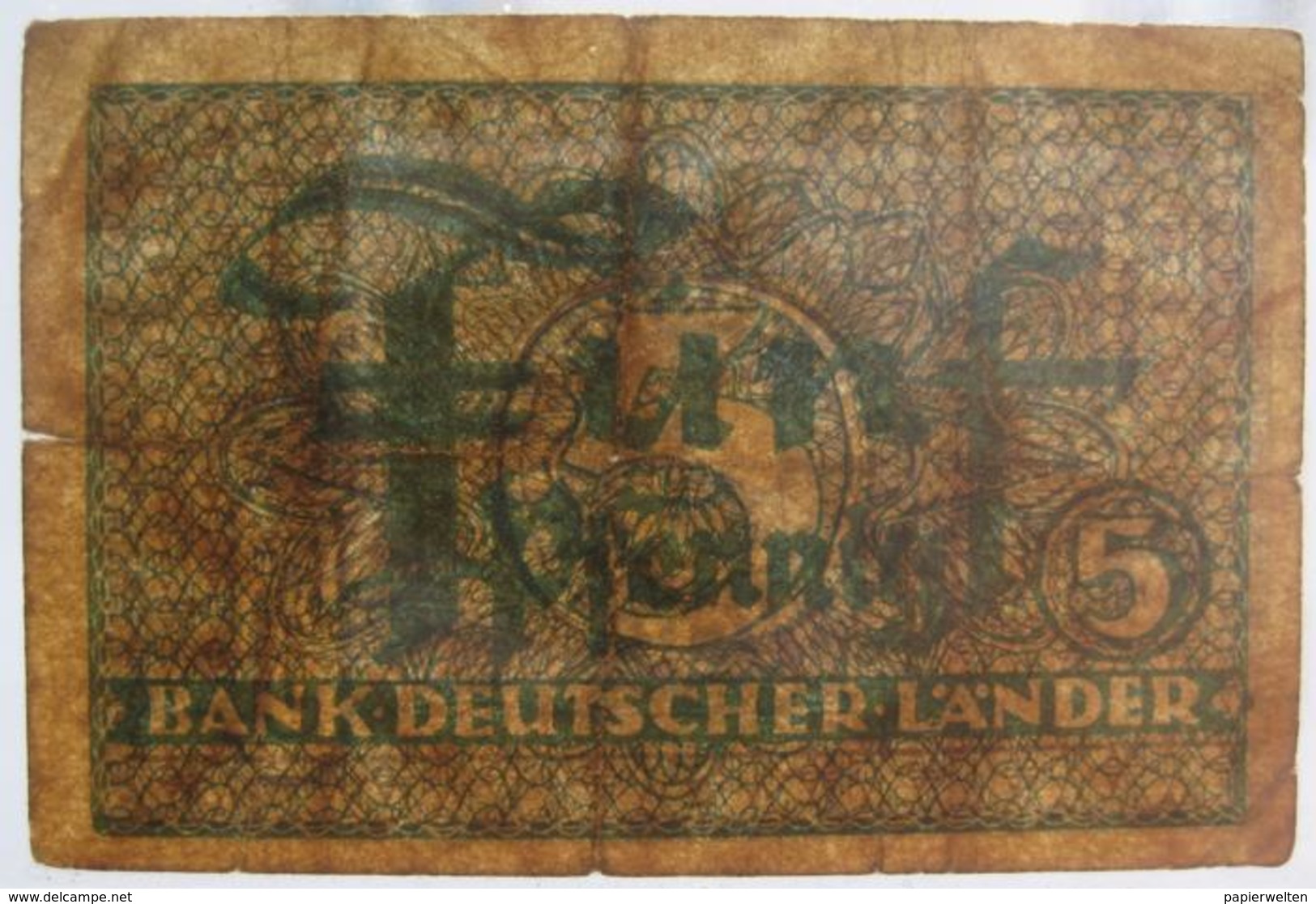 5 Pfennig ND (BRD WPM 11a) Bank Deutscher Länder - 5 Pfennig