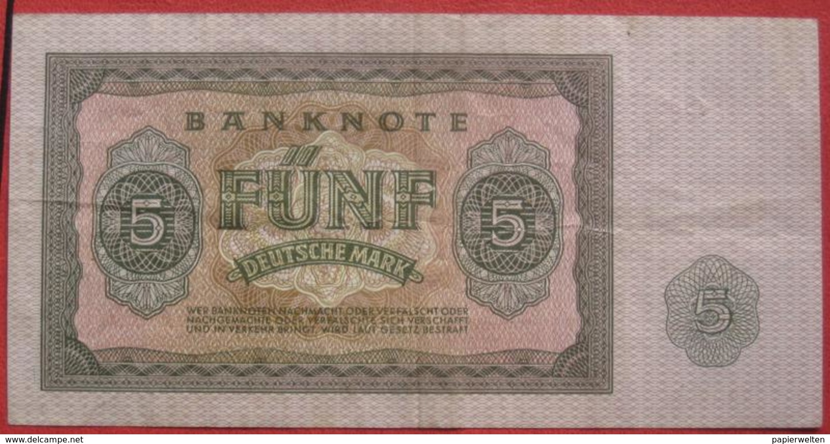 5 Deutsche Mark 1955 (DDR WPM 17) - 5 Deutsche Mark