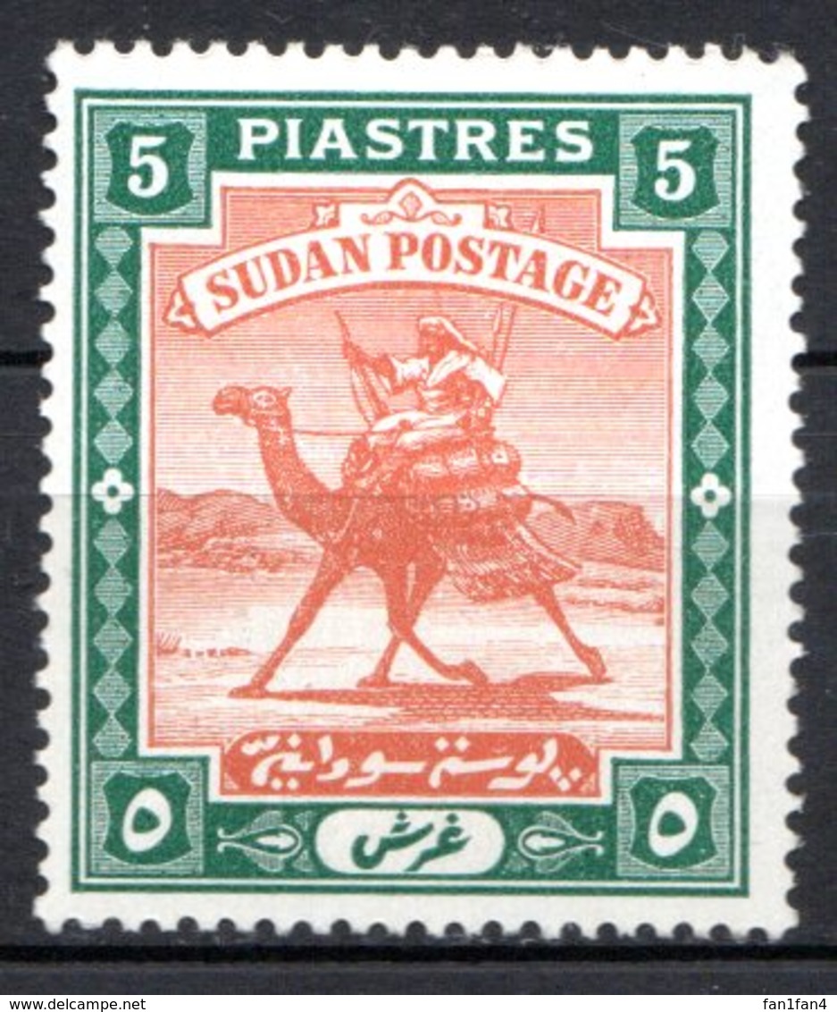 SOUDAN - (Condominium Anglo-égyptien) - 1927-40 - N° 45 - 5 Pi. Vert Et Brun-jaune - (Méhariste-postier) - Sudan (...-1951)