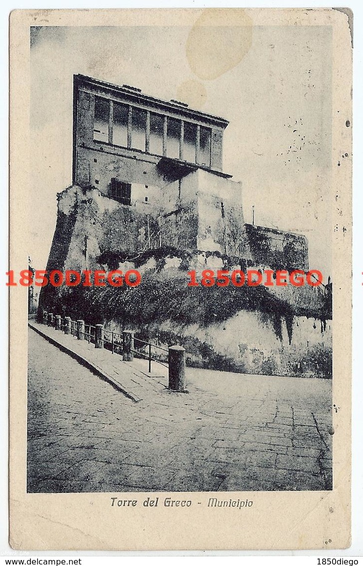 TORRE DEL GRECO - MUNICIPIO F/PICCOLO VIAGGIATA  1925 - Torre Del Greco