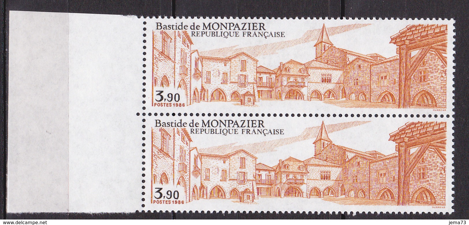 N° 2405 Bastide De Monpazier ( Dordogne ): Une Paire De 2 Timbres Neuf Impeccable - Neufs