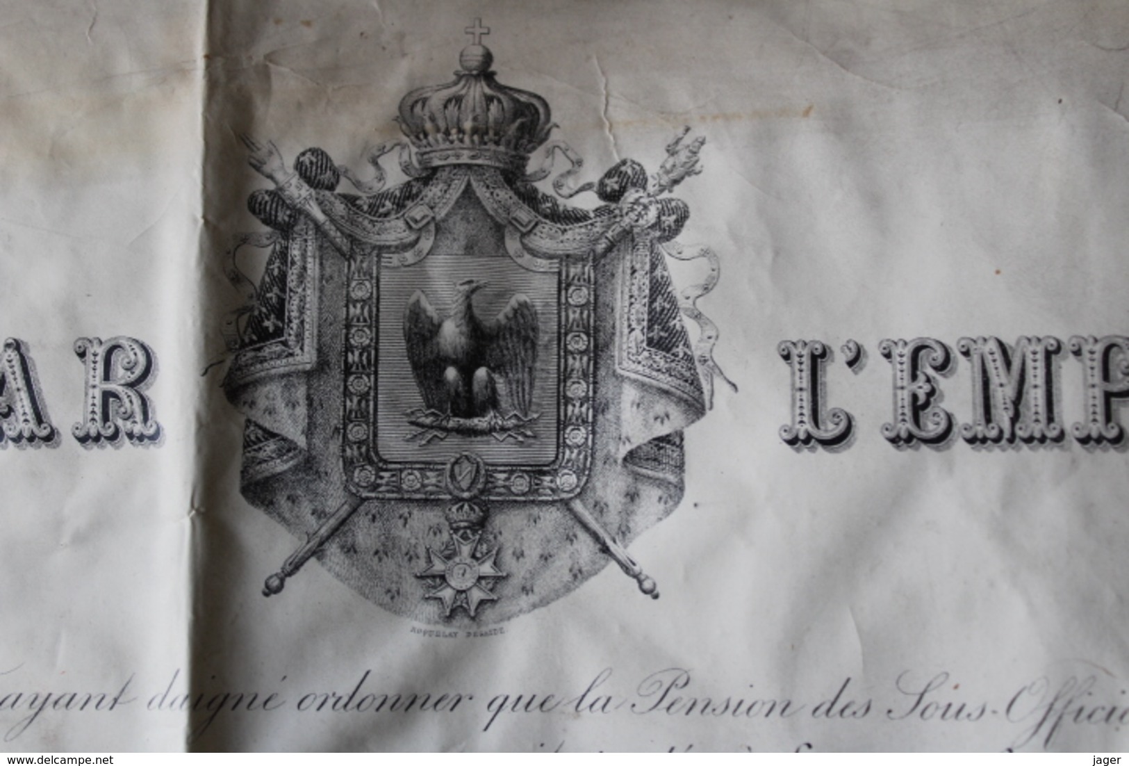 Diplome  DE PAR L EMPEREUR  Maison De L'Empereur Sur Velin - Historical Documents