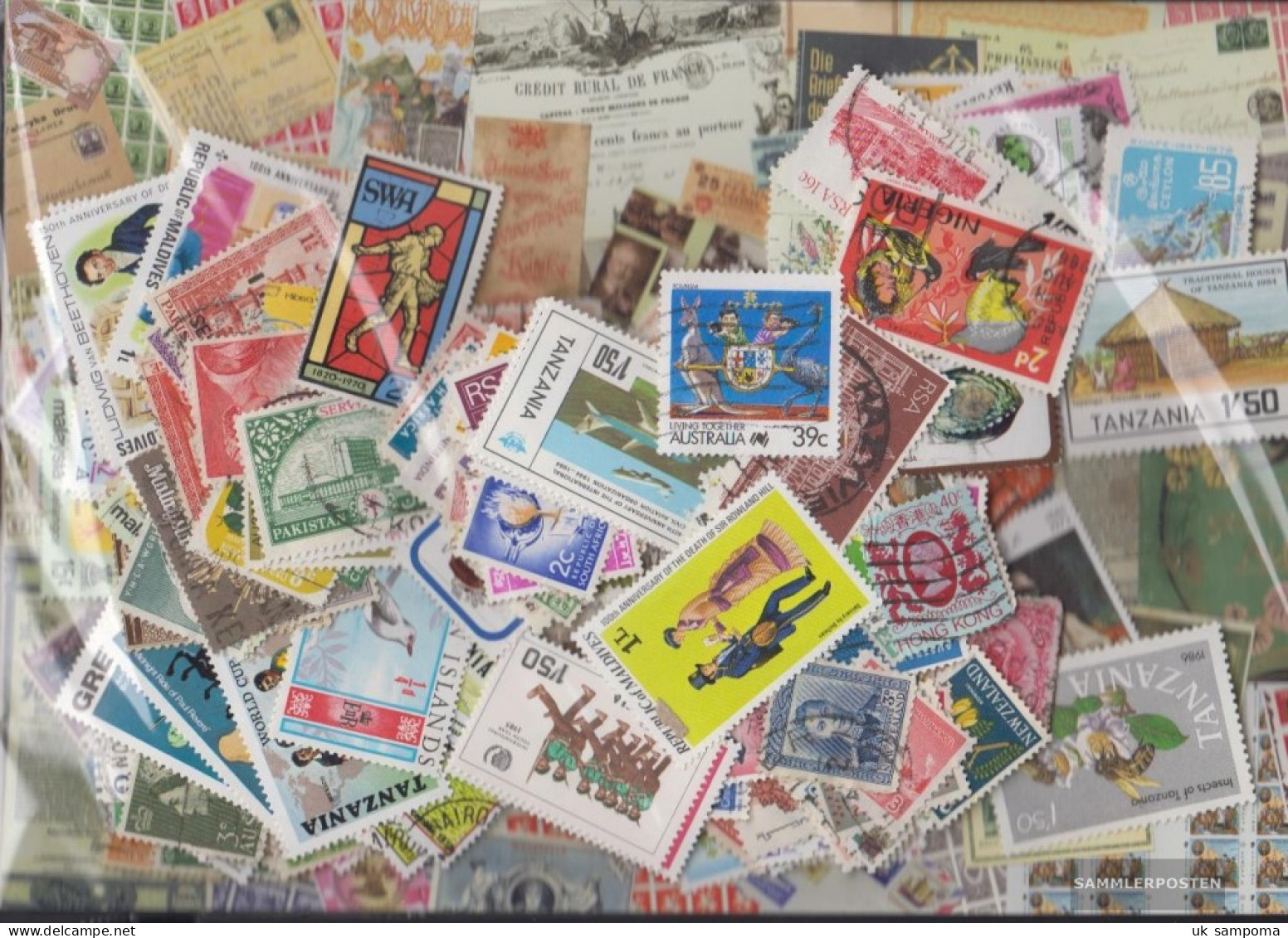 United Kingdom 300 Different Stamps  UK Colonies And Empire - Collections