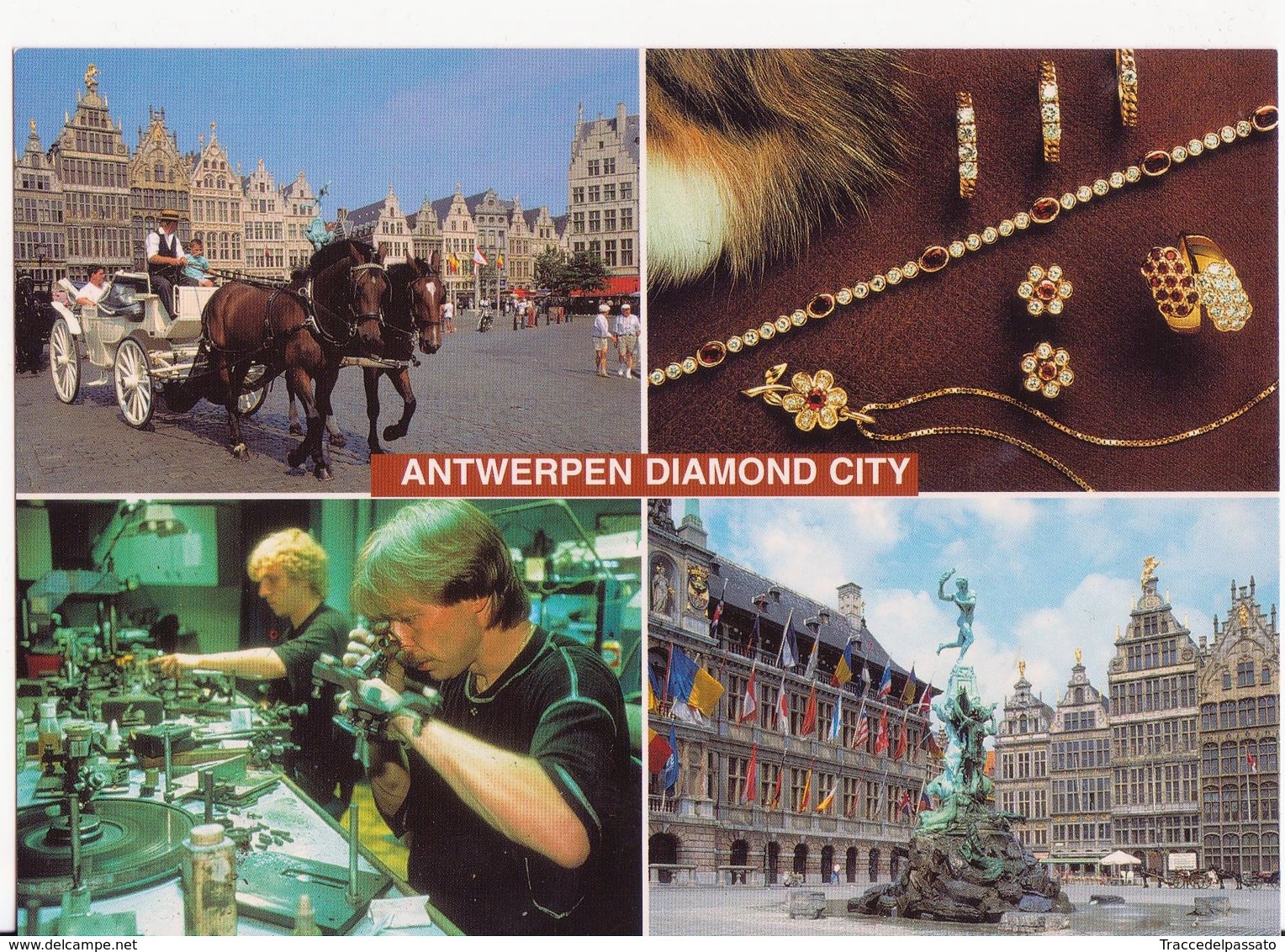 CARTOLINA NUOVA DI ANVERSA ANNI '80 - VEDUTE - ANTWERPEN DIAMOND CITY - PERFETTA - Antwerpen