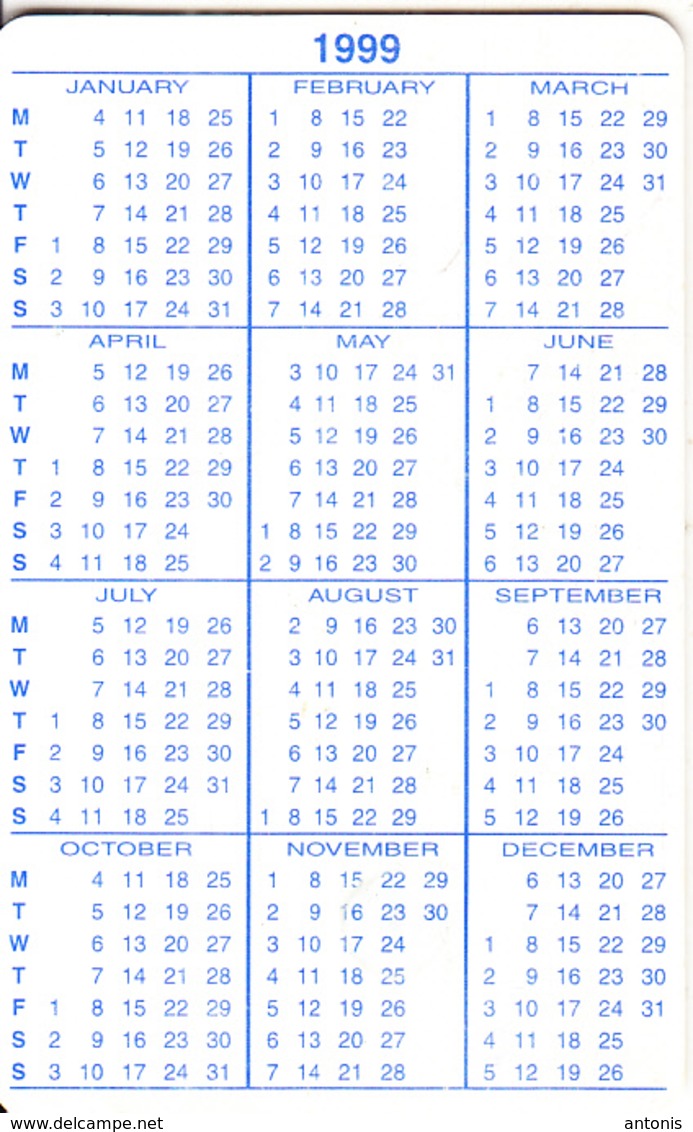 ZIMBABWE - ITCC, Calendar 1999, Tirage 40000, Chip GEM3.3, Used - Zimbabwe