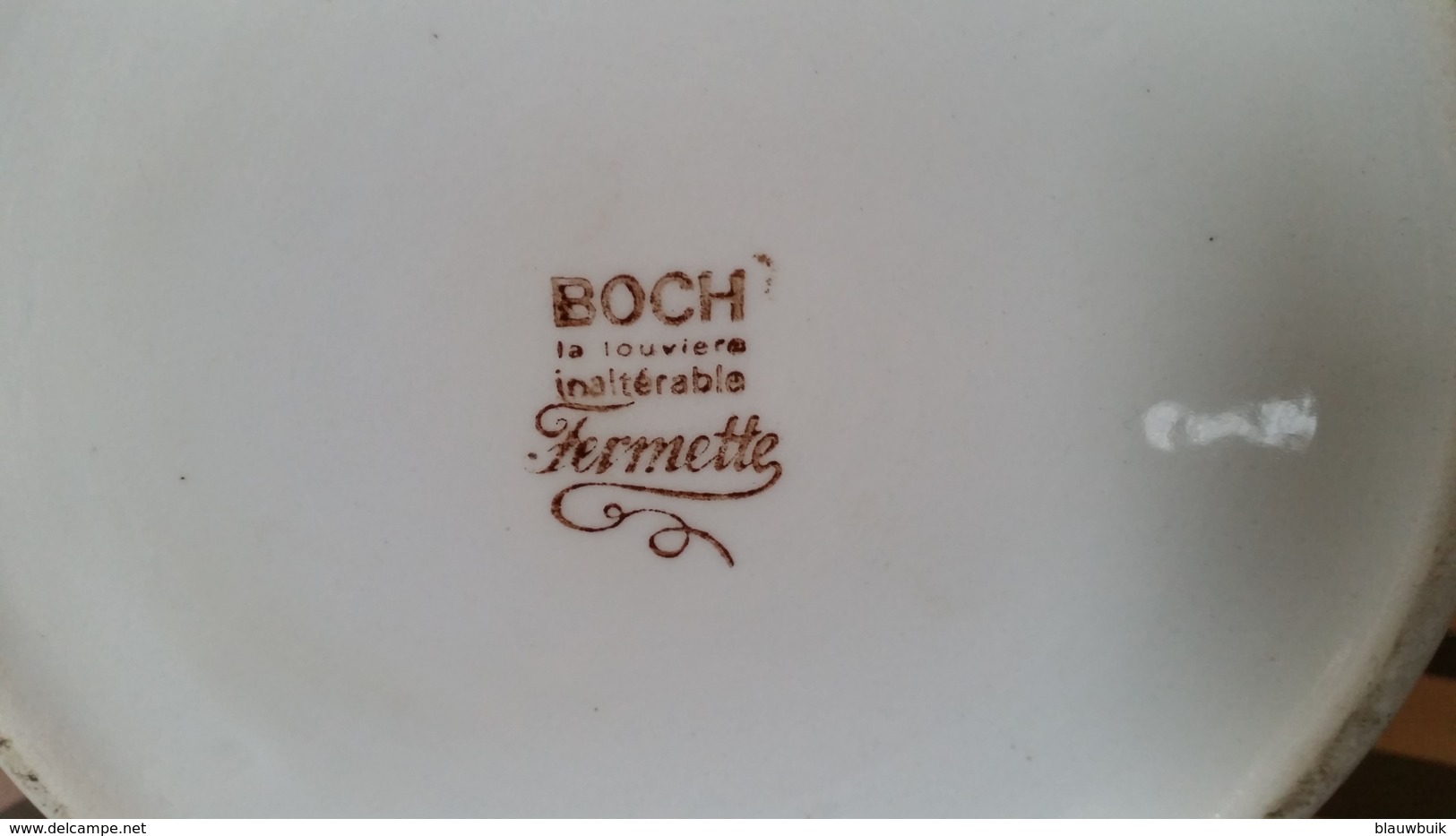 4 Vintage Boch La Louviere Fermette keuken bewaarpotten