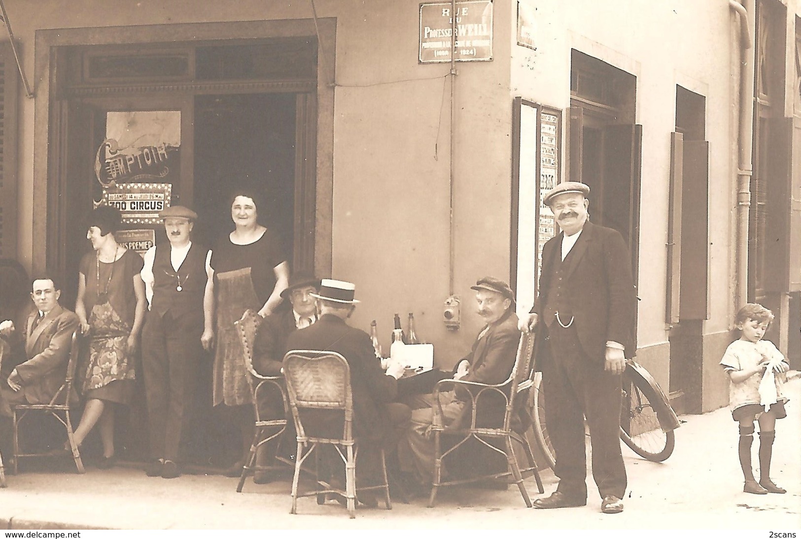 Dépt 69 - LYON (angle R. Du Prof. Weill / Rue Bossuet) - CARTE-PHOTO Devanture CAFÉ-RESTAURANT JASSELIN - Bière WINCKLER - Lyon 6