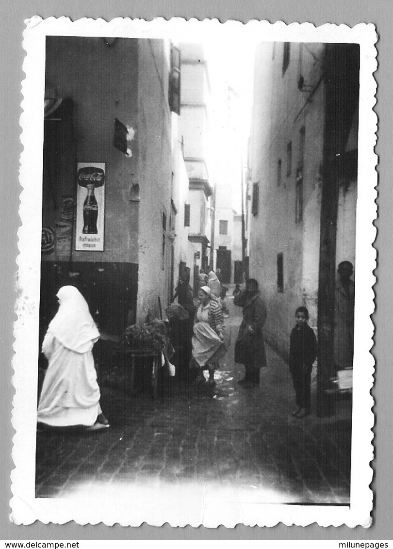 Photo Nature Intérieur D'une Petite Rue Algérie Ou Tunisie Belle Publicité Coca-Cola Années 50/60 - Orte