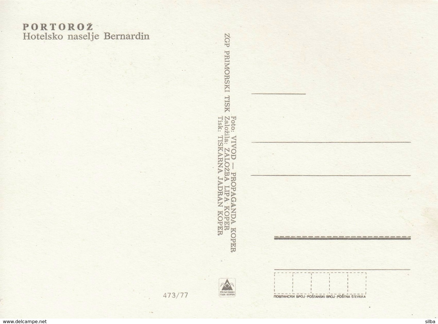 Slovenia Portoroz - Hotel Resort Bernardin / Unused, Uncirculated - Slovenia