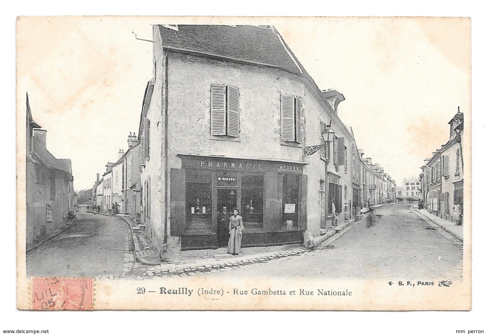 (23624-36) Reuilly - Rue Gambetta Et Rue Nationale - Autres & Non Classés