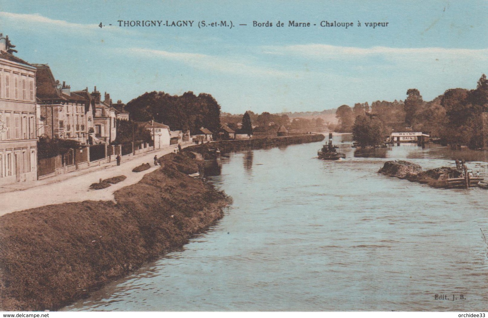 CPA Thorigny-Lagny - Bords De Marne - Chaloupe à Vapeur - Autres & Non Classés