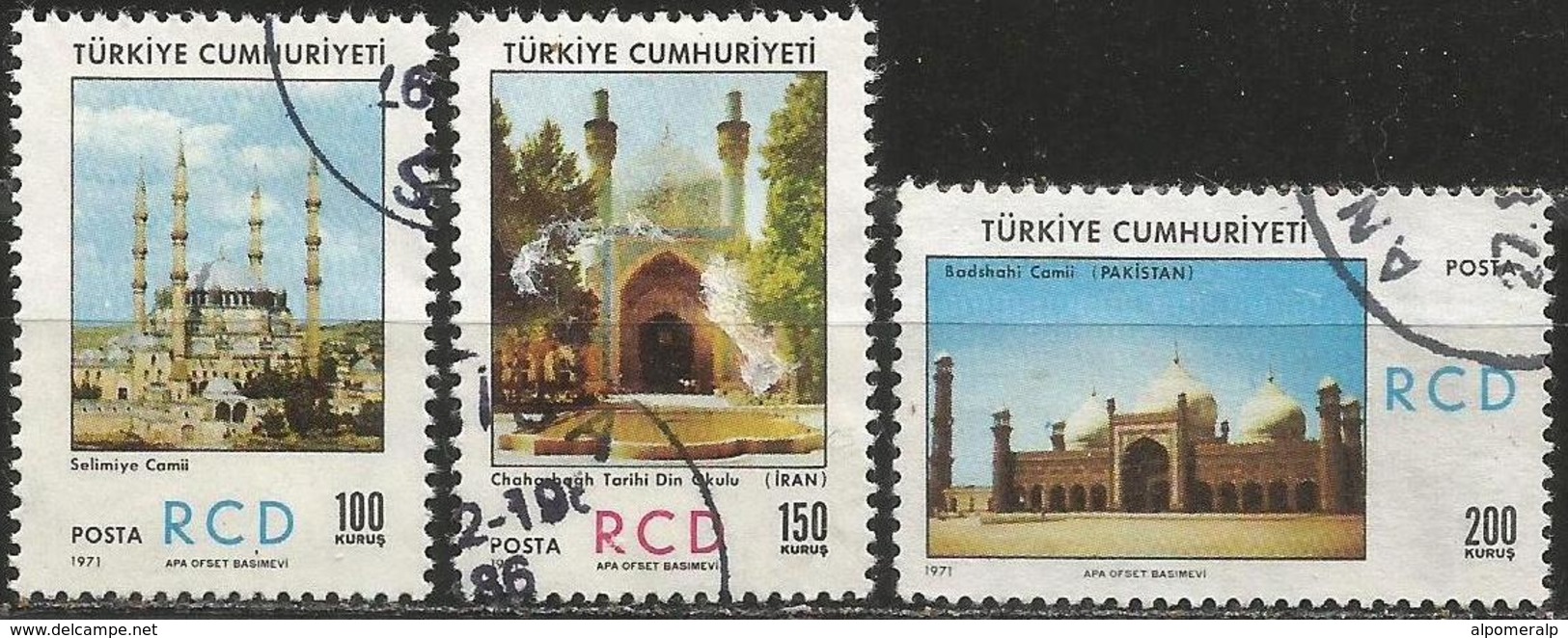 TURKEY 1971 - Mi. 2229-31 O, Regional Cooperation For Development (RCD) Between Turkey, Iran And Pakistan | Joint Issue - Usados