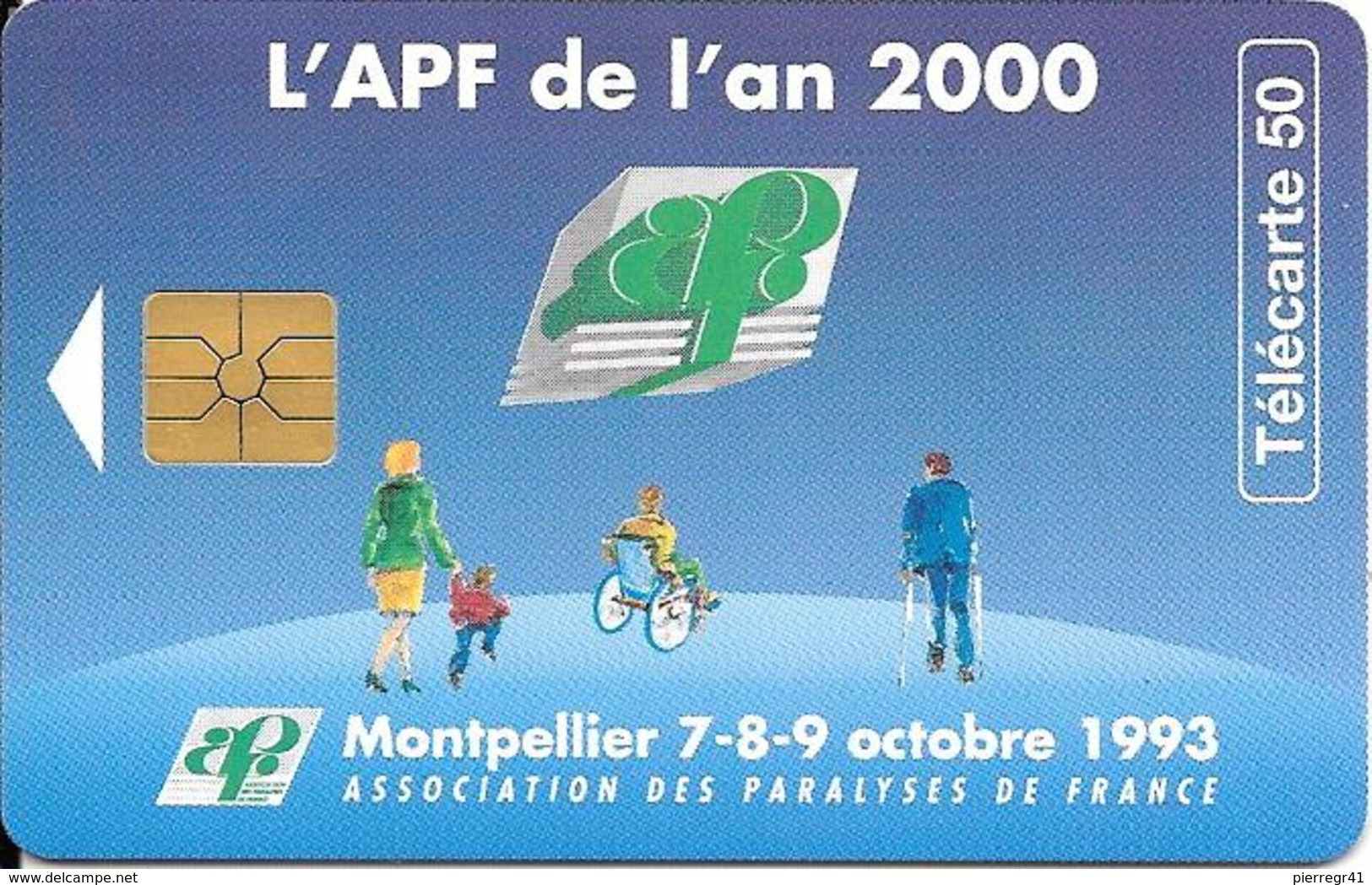 CARTE-PUCE-PRIVEE-PUBLIC-50U-GEMA-09/93-En749-APF AN 2000-V° N° Série B38105001-Utilisé-BE-Exite 2 Séries 5002 - 50 Units