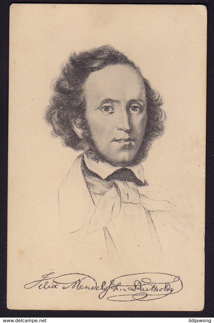 FELIX MENDELSSOHN - German Composer Pianist Organist Conductor STENGEL OLD POSTCARD (see Sale Condition) - Cantanti E Musicisti