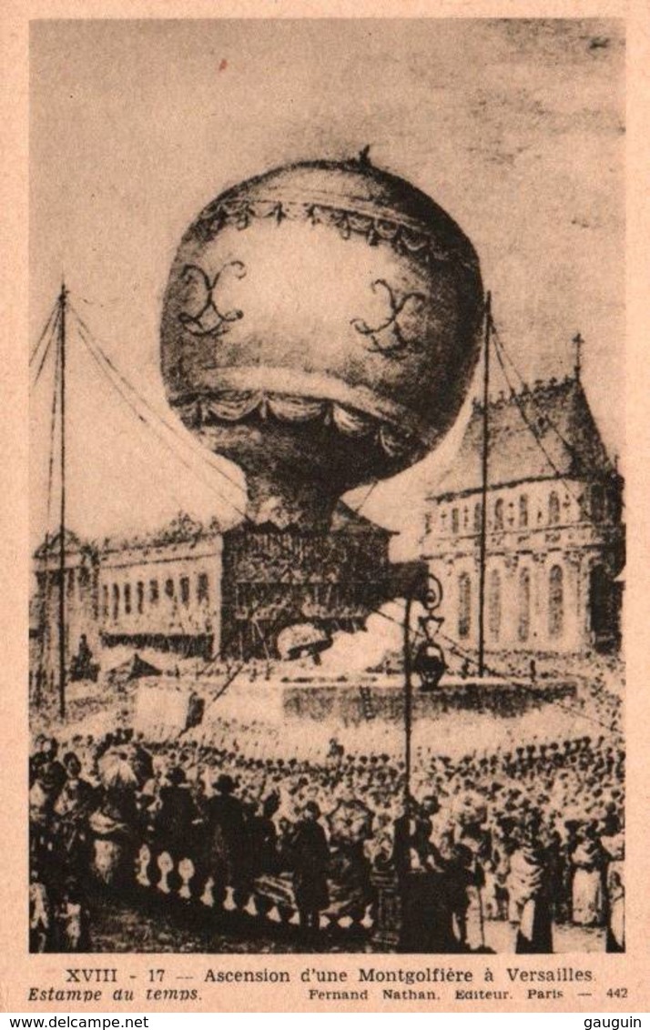 CPM - VERSAILLES - Ascension D'une Montgolfière (estampe) - Balloons