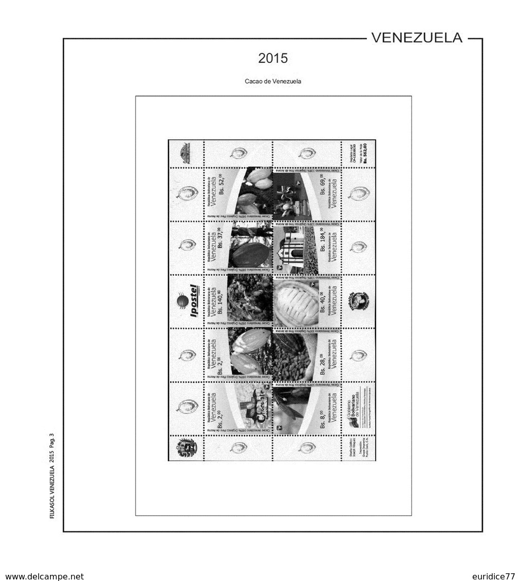 Suplemento Filkasol Venezuela 2012-18 - Ilustrado Para Album 15 Anillas - Pre-Impresas