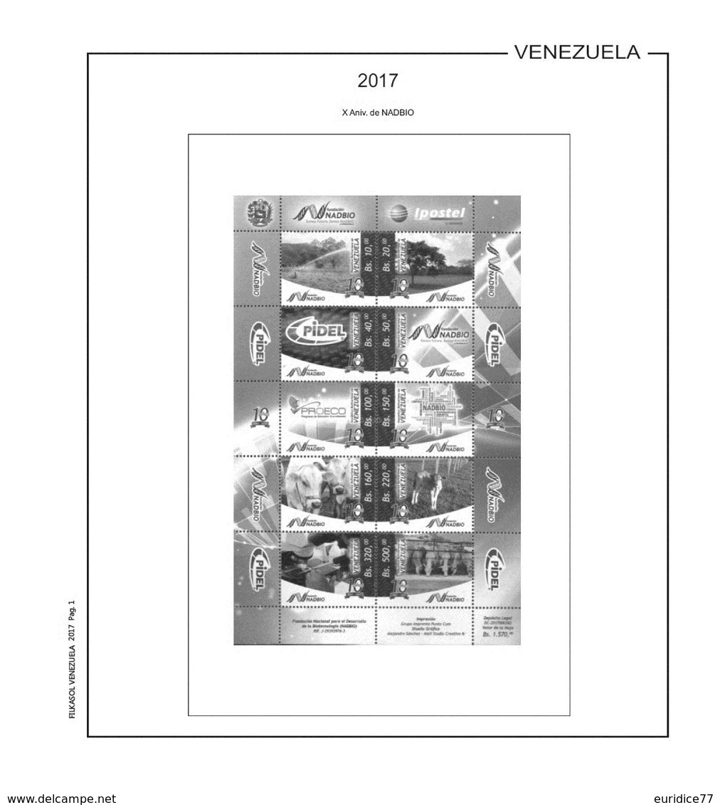 Suplemento Filkasol Venezuela 2012-18 + Filoestuches HAWID transparentes