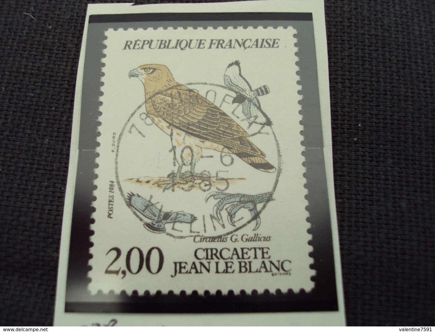 80-89 Timbre Oblitéré N° 2338   "serie Faune : Oiseau Circaete Jean Le Blanc    "   0.50 - Oblitérés