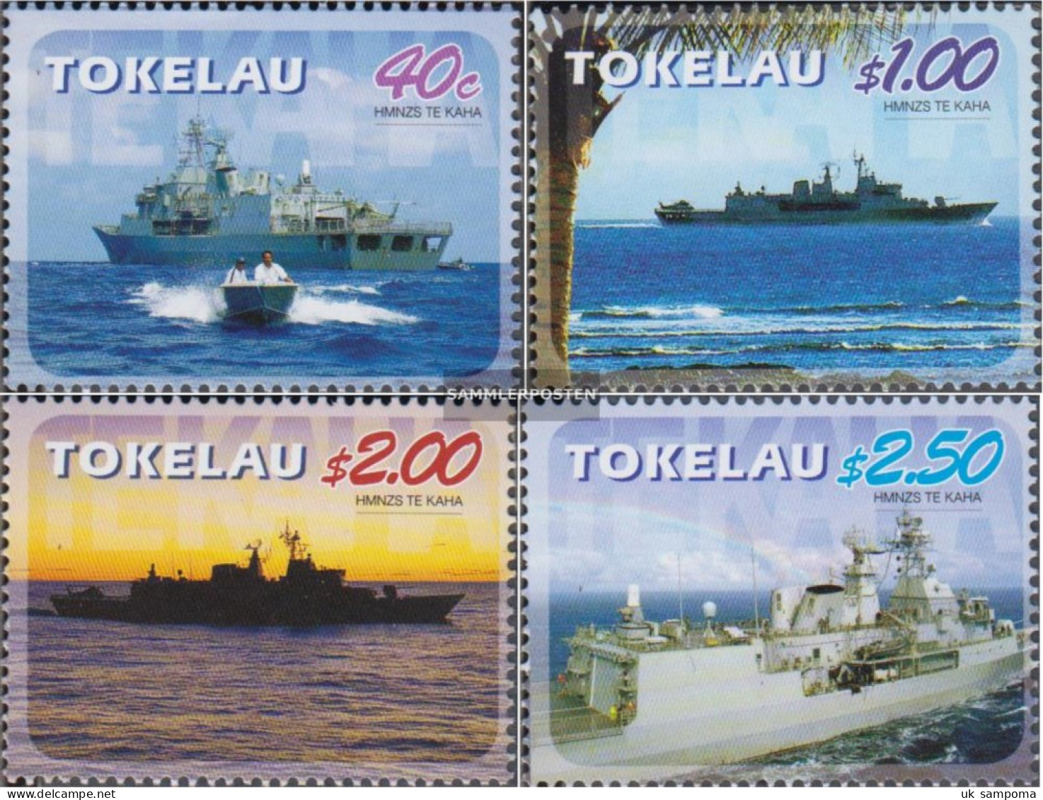 Tokelau 354-357 (complete Issue) Unmounted Mint / Never Hinged 2005 Frigate Te Kaha - Tokelau