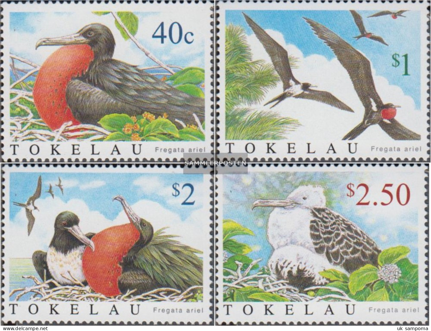 Tokelau 348-351 (complete Issue) Unmounted Mint / Never Hinged 2004 Arielfregattvogel - Tokelau