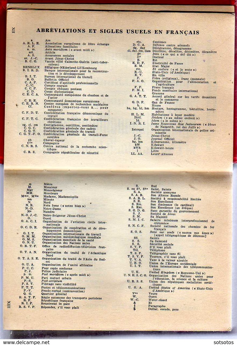 DICTIONAiRE Français - Espagnol Et Espagnol - Français: LAROUSSE (1973), 416+464+XXXII Pages - In Good Condition - Dictionnaires