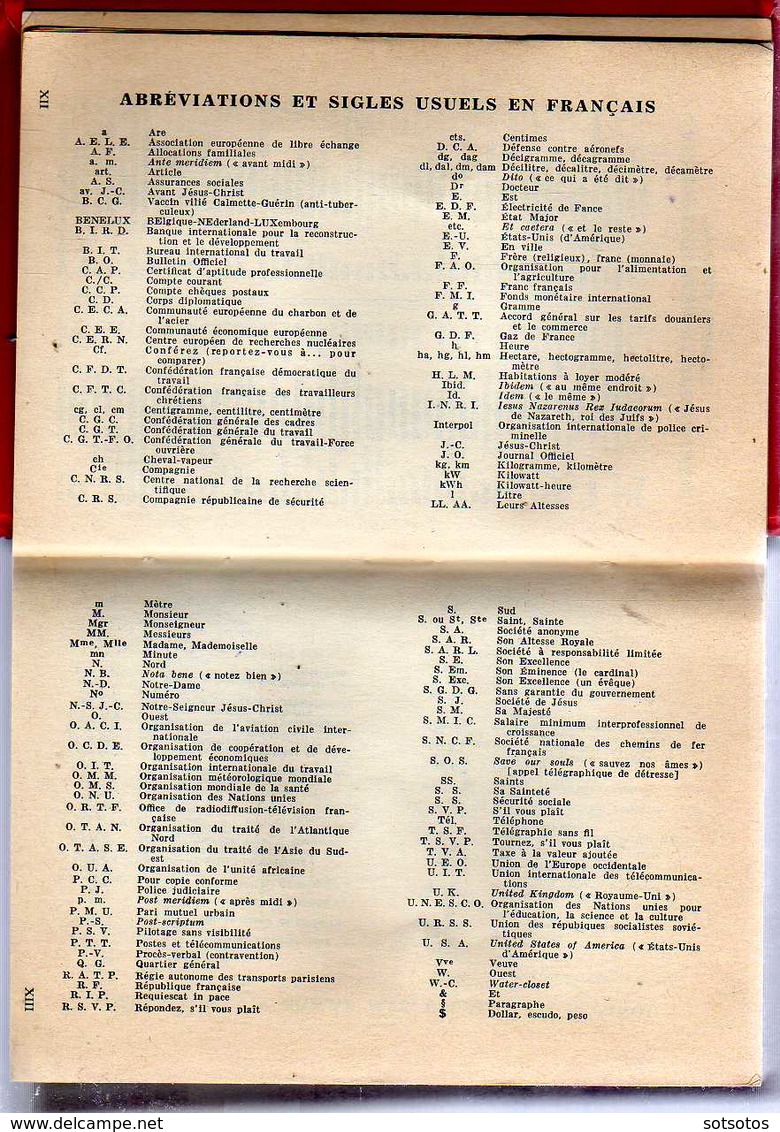 DICTIONAiRE Français - Espagnol Et Espagnol - Français: LAROUSSE (1973), 416+464+XXXII Pages - In Good Condition - Wörterbücher