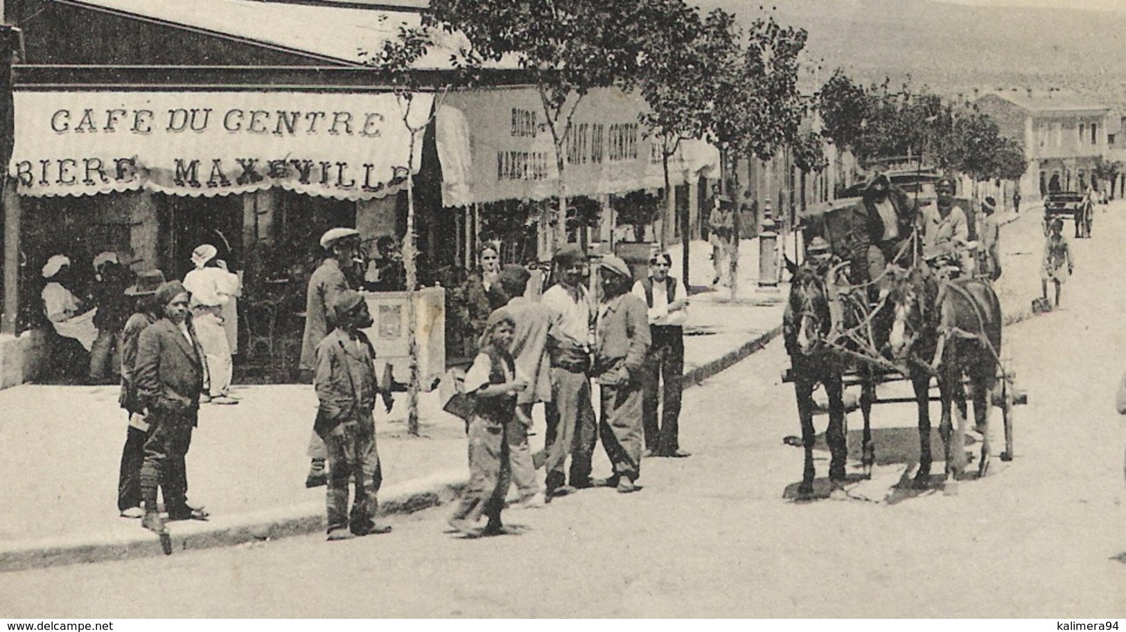 ALGERIE  /  SAÏDA  /  AVENUE  CHARIE  ( Bière MAXEVILLE , Calèche-diligence ) /  Collection Idéale  N° 5  ( FM De 1918 ) - Saida