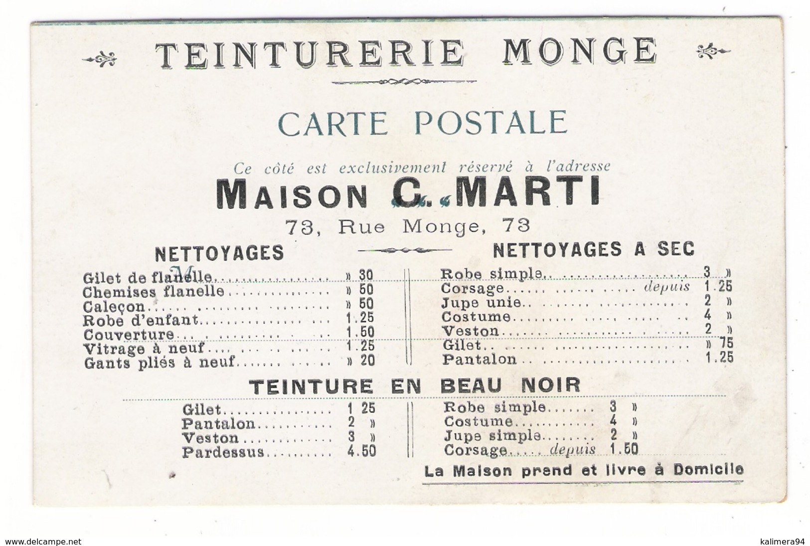 POLITIQUE  /  KAISER  WILHELM  II  ( Guillaume II ) /  Cpa Publicitaire Teinturerie MONGE , Maison C. MARTI à Paris - Personnages