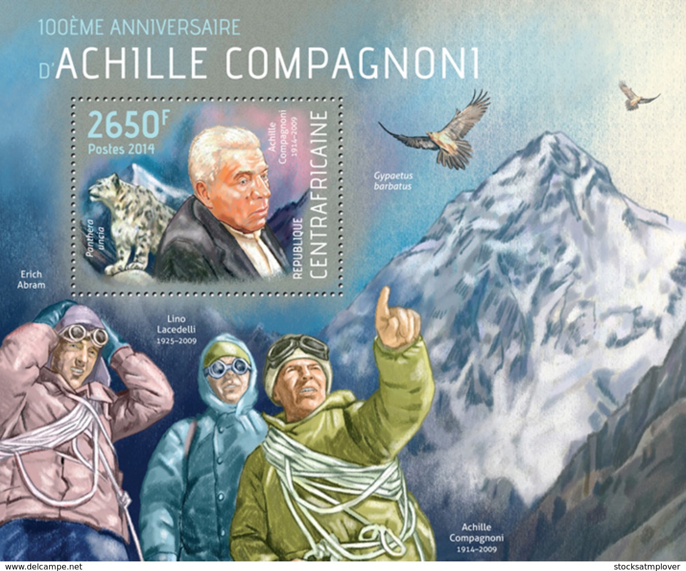 Central Africa 2014  Achille Compagnoni,  Italian Mountaineer And Skier - Repubblica Centroafricana