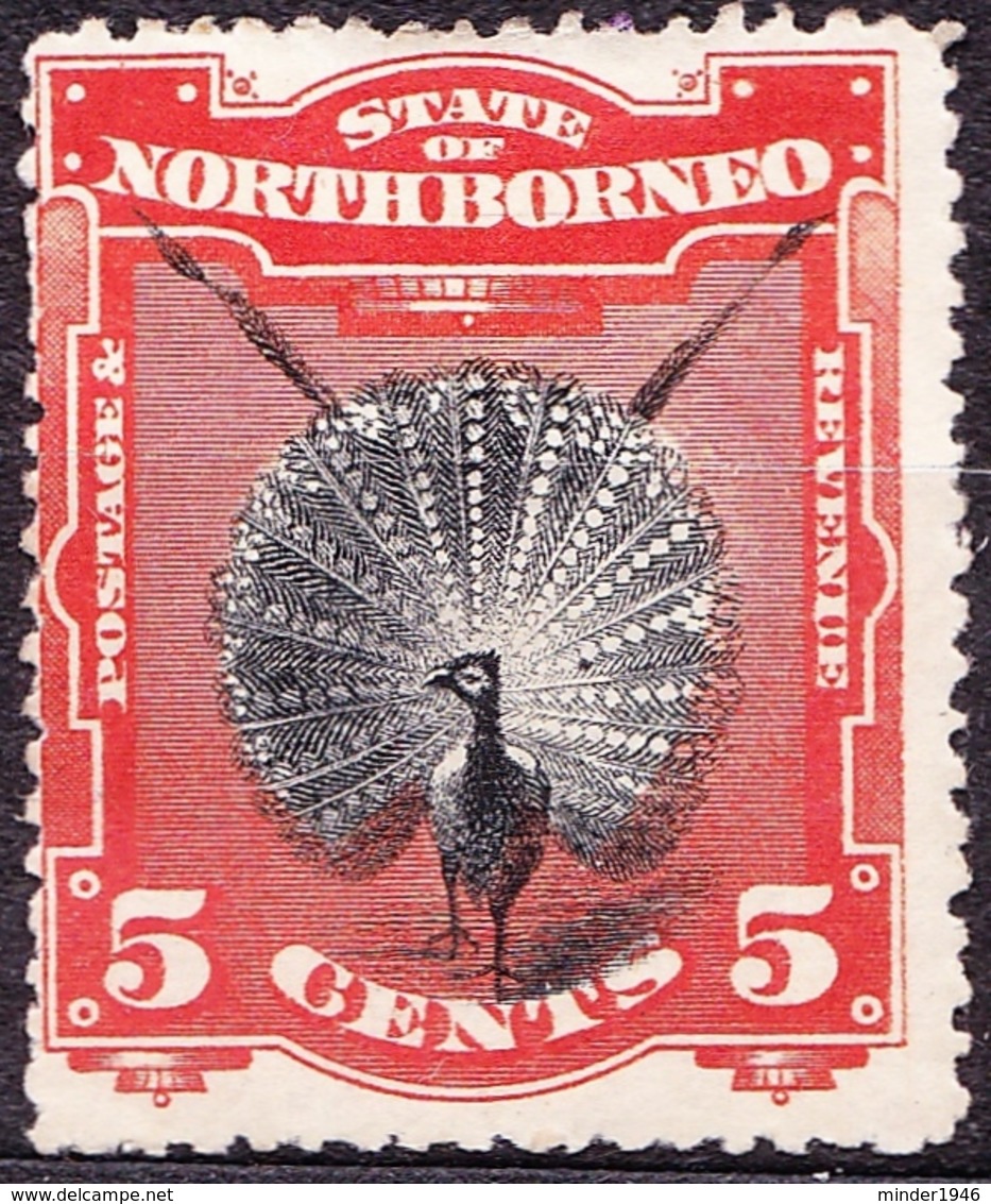 NORTH BORNEO 1894 5 Cents Black And Vermillion SG72 MH - North Borneo (...-1963)