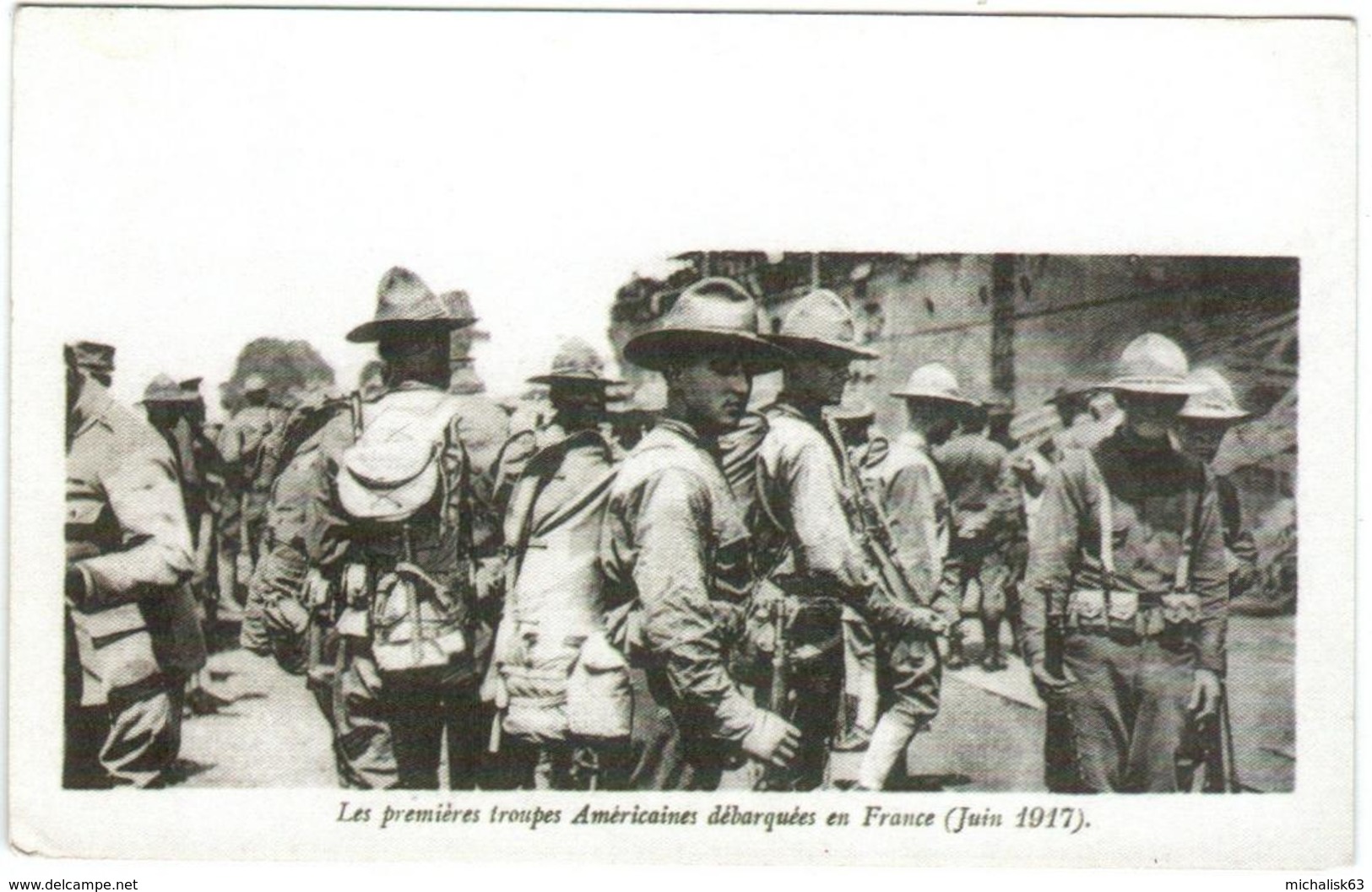 4KSF 311 LES PREMIERS TROUPES AMERICAINES DEBARGUES EN FRANCE (COPIE???) - War 1914-18