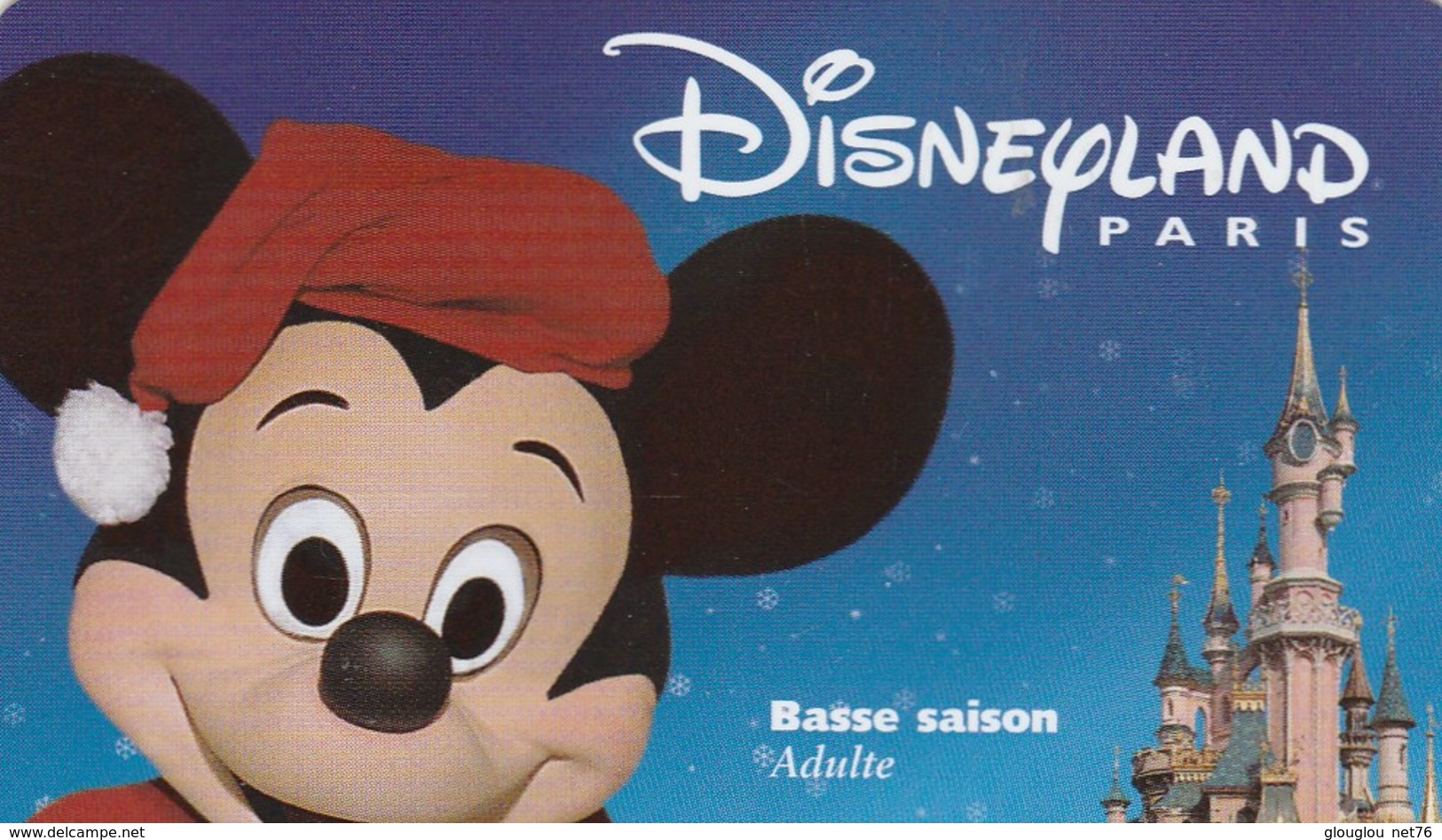 PASSEPORT DISNEYLAND ..  BASSE SAISON  ADULTE - Passeports Disney
