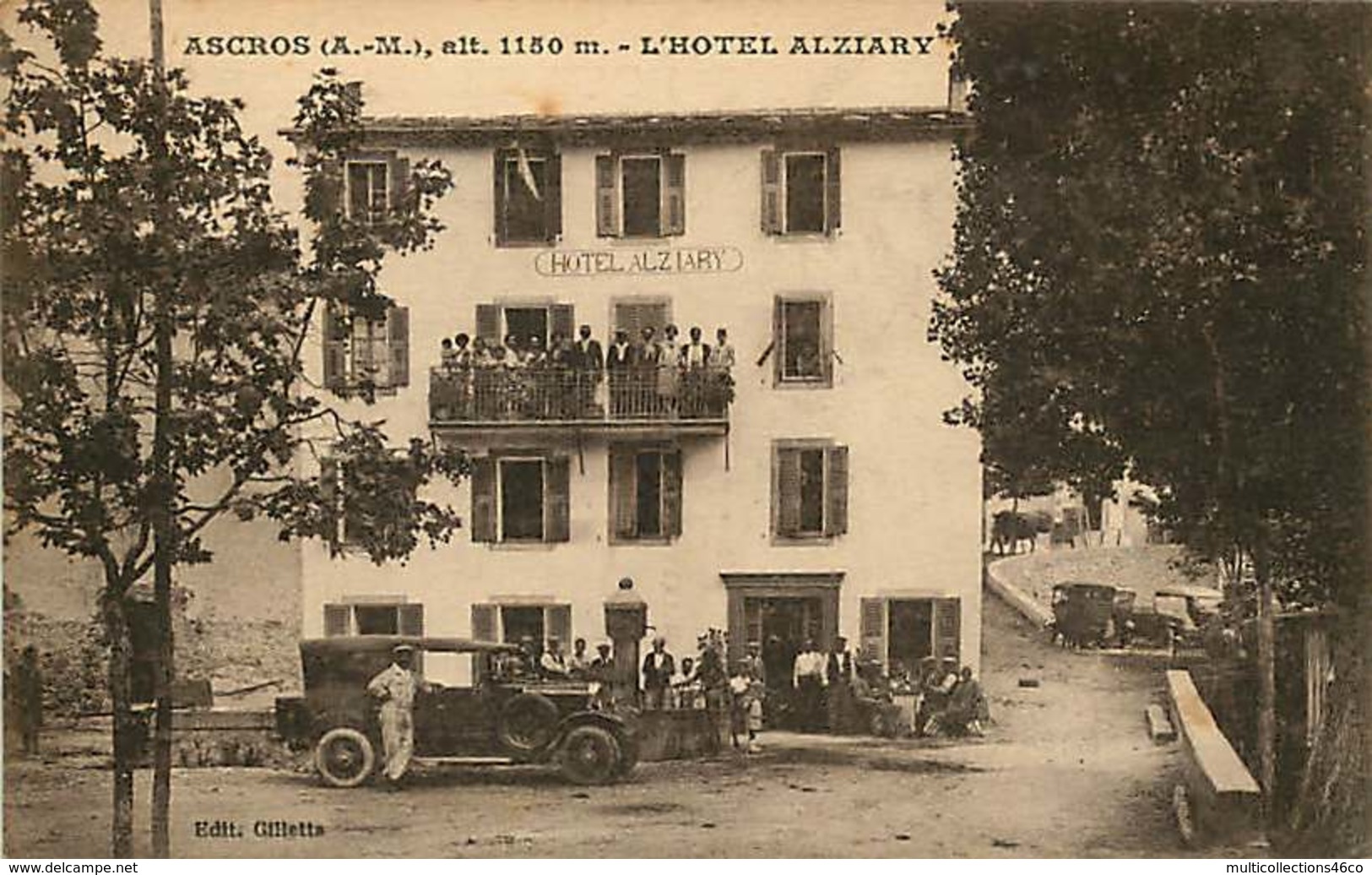 280319B - 06 ASCROS L'hôtel Alziary - Animation Auto - Autres & Non Classés