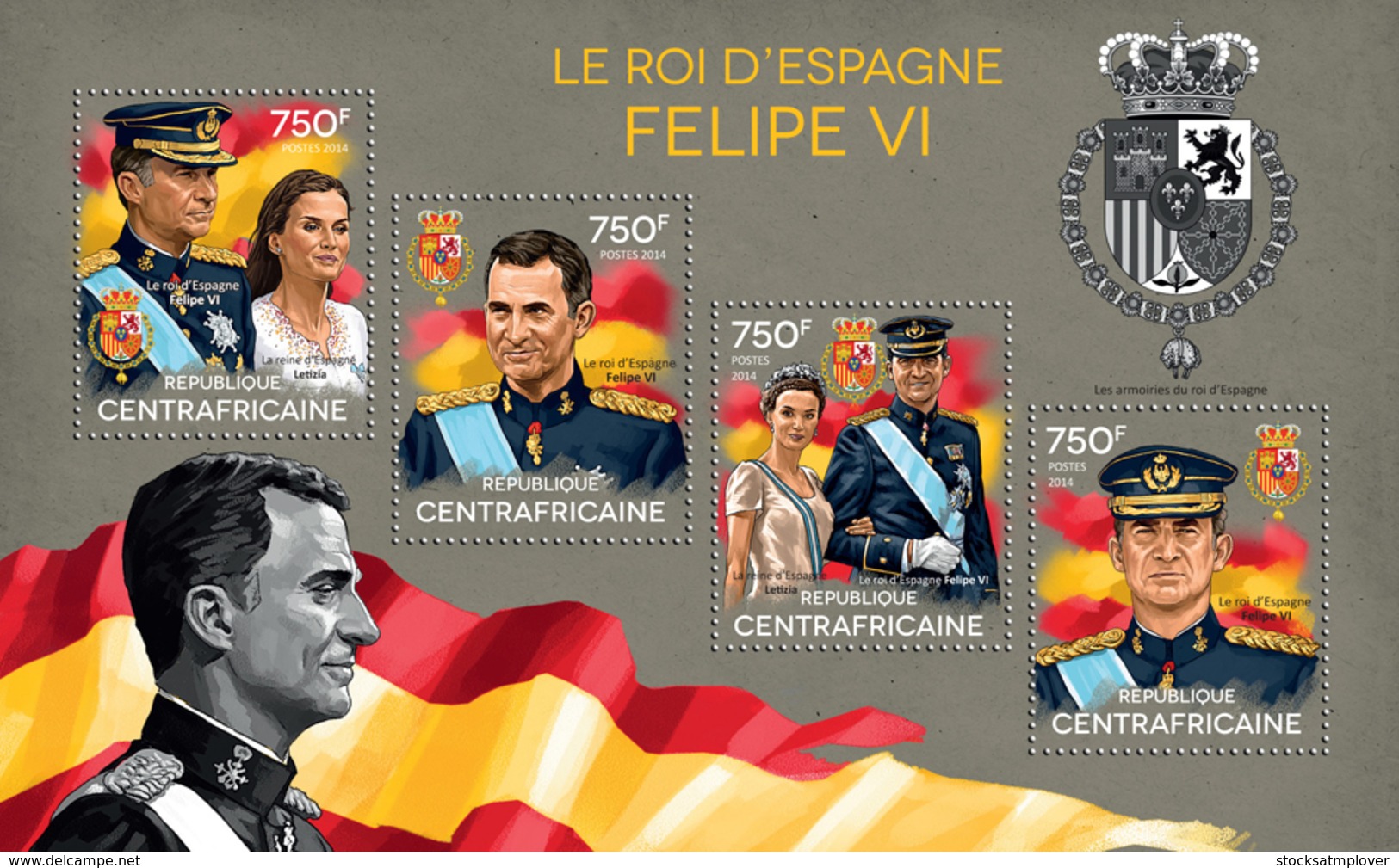 Central Africa 2014   King Of Spain Felipe VI, Queen Of Spain Letizia - Central African Republic