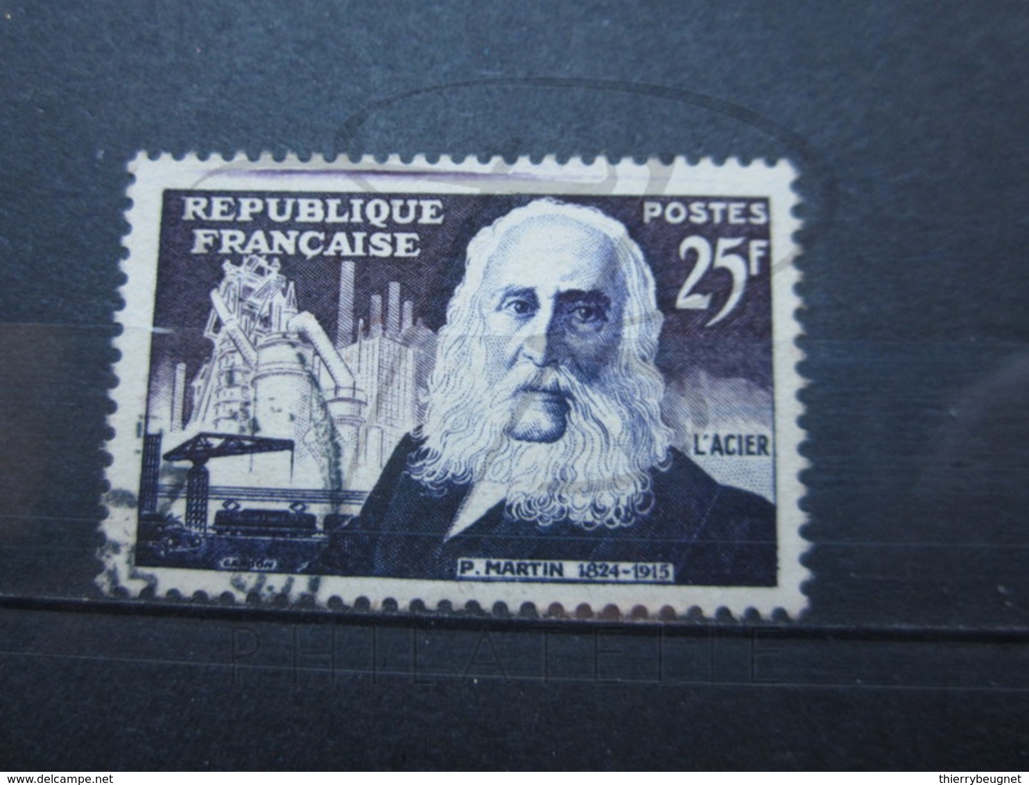 VEND BEAU TIMBRE DE FRANCE N° 1016 + MACULAGE !!! - Used Stamps