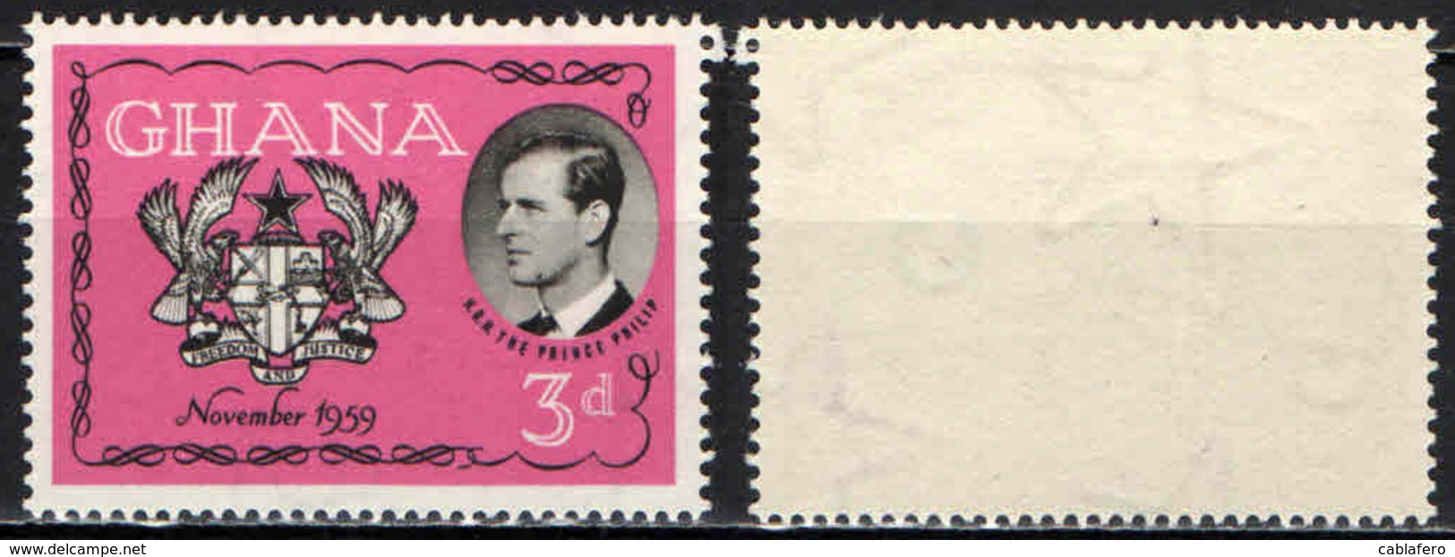 GHANA - 1959 - VISITA DEL PRINCIPE FILIPPO - MNH - Ghana (1957-...)