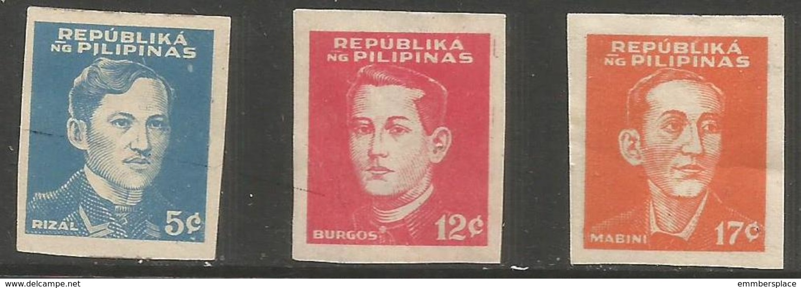 Philippines (Japanese Occupation)  - 1944 National Heroes Imperf MH *     Sc N32a-4a - Filippijnen