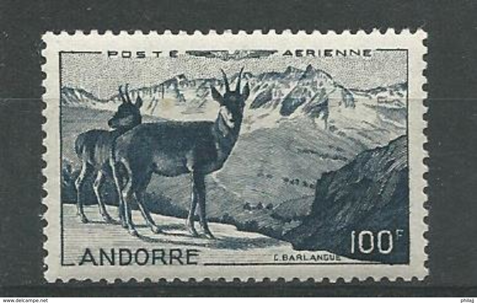 1950 Andorre FR.-poste Aérienne N° 1-Paysage- Neuf** - Luchtpost