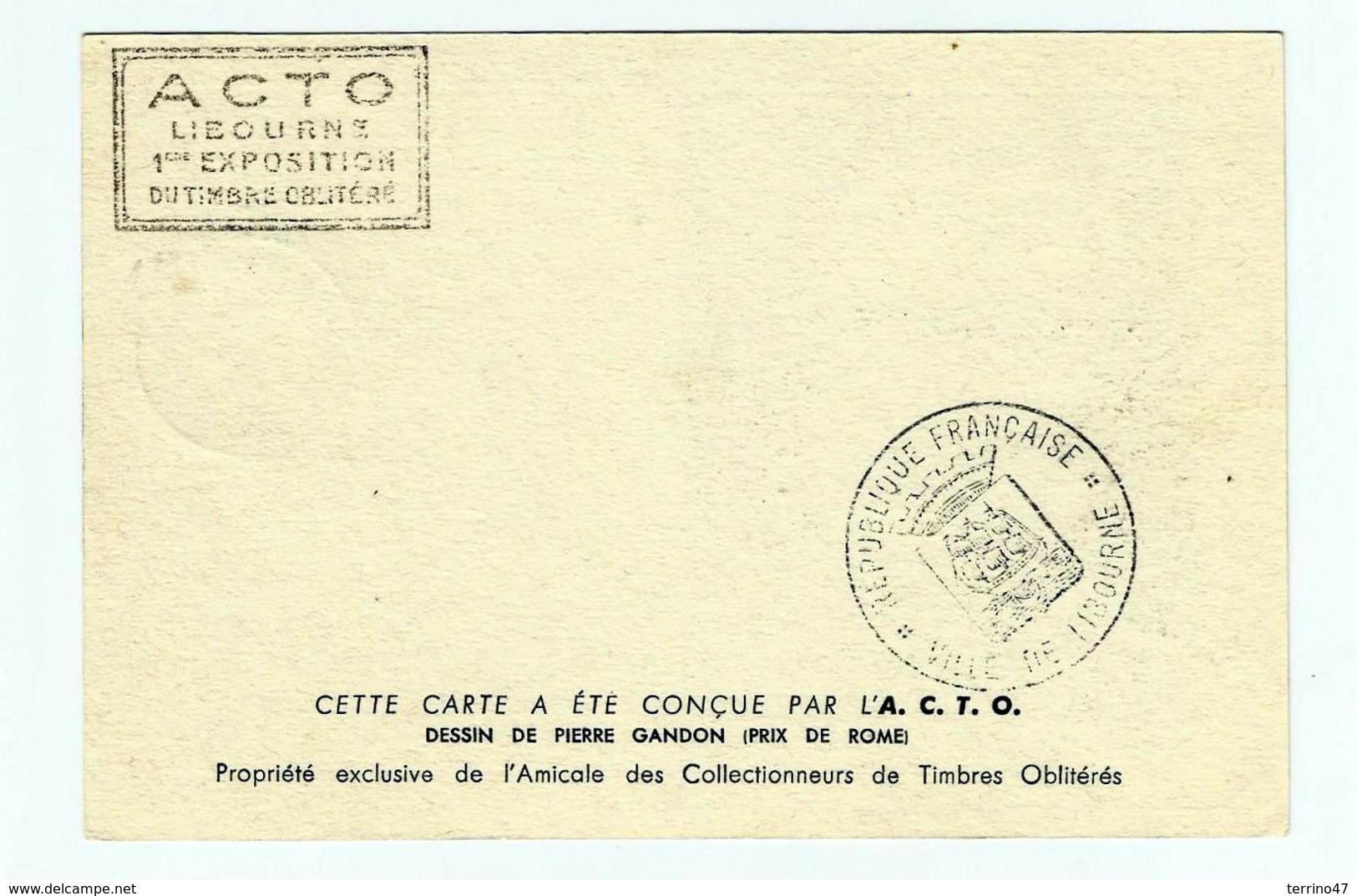 Carte Maximum Pierre GANDON Avec Signature Manuscrite - 1945- étude De Marianne - Altri & Non Classificati