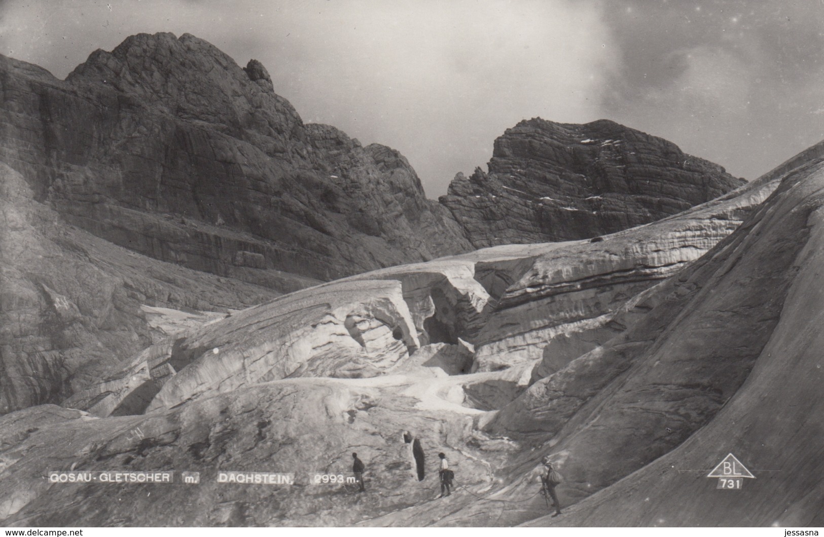 AK - OÖ - Gosau - Bergsteiger Am Gletscher - Mit Dachstein - 1932 - Gmunden