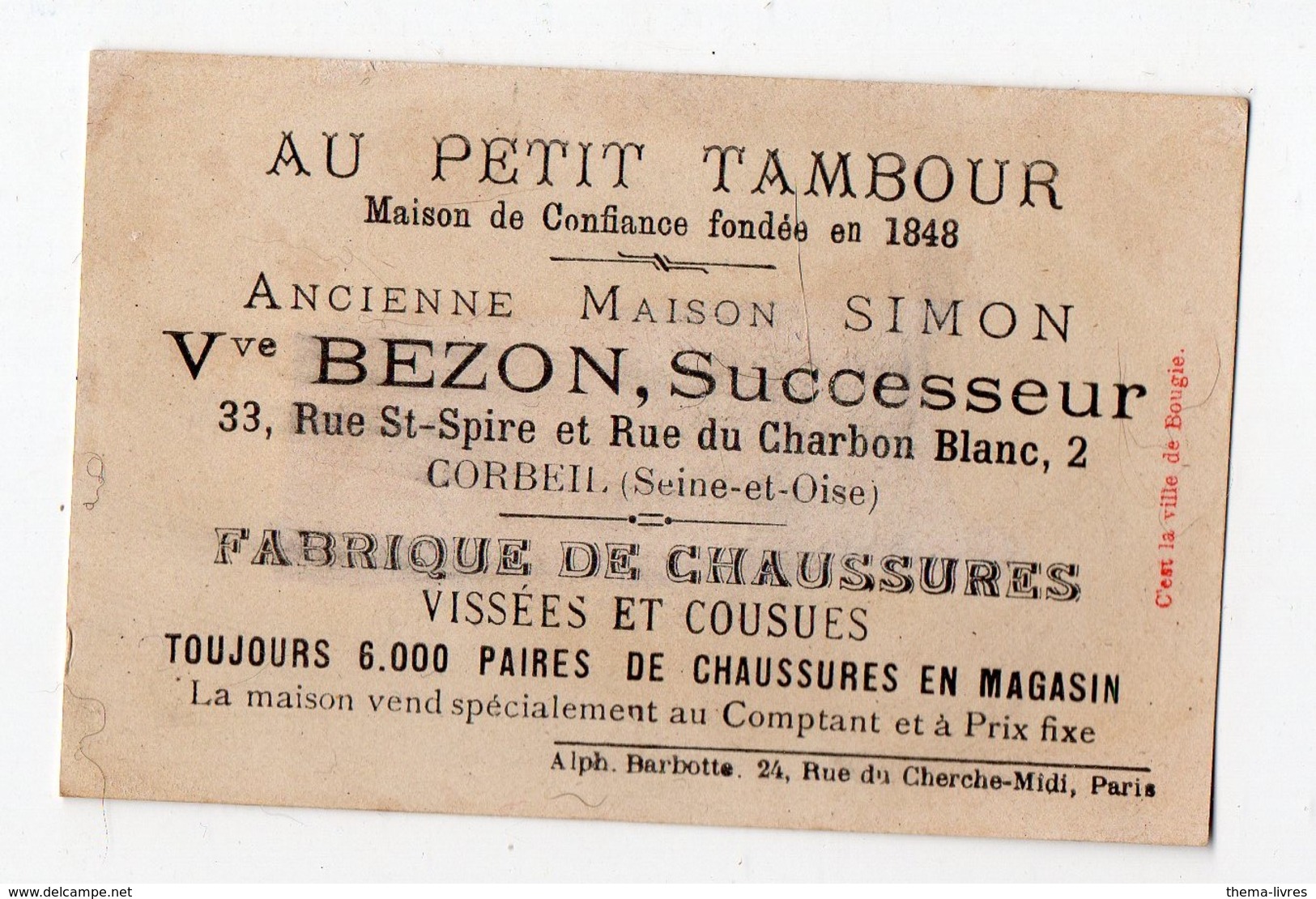 Corbeil (91 Essonne) Lot De 6 Chromos AU PETIT TAMBOUR Devinette-calembour  )  (PPP17869) - Autres & Non Classés