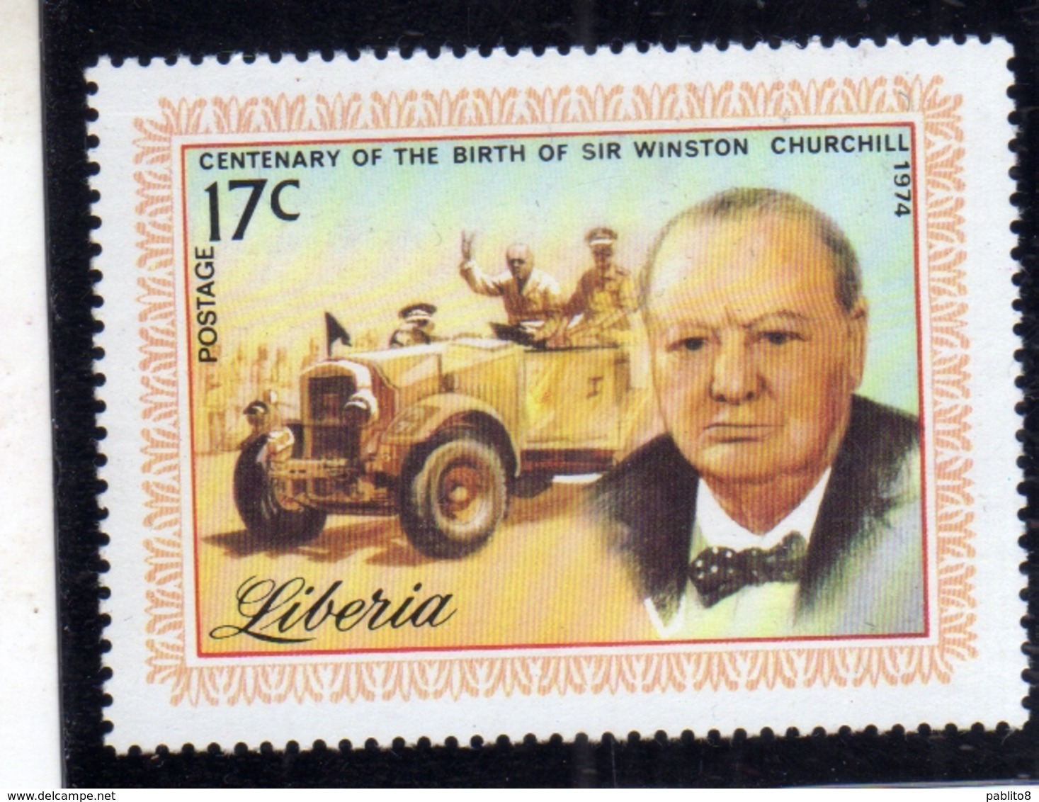 LIBERIA 1977 WINSTON CHURCHILL CENTENARY BIRTH CENTANARIO DELLA NASCITA 17c MNH - Liberia