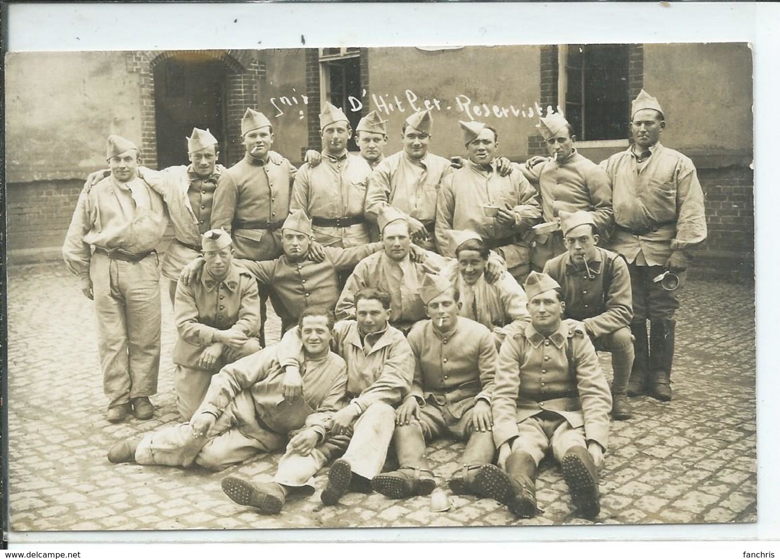 Réservistes Du 61° Regiment -carte Photo - Guerre 1939-45