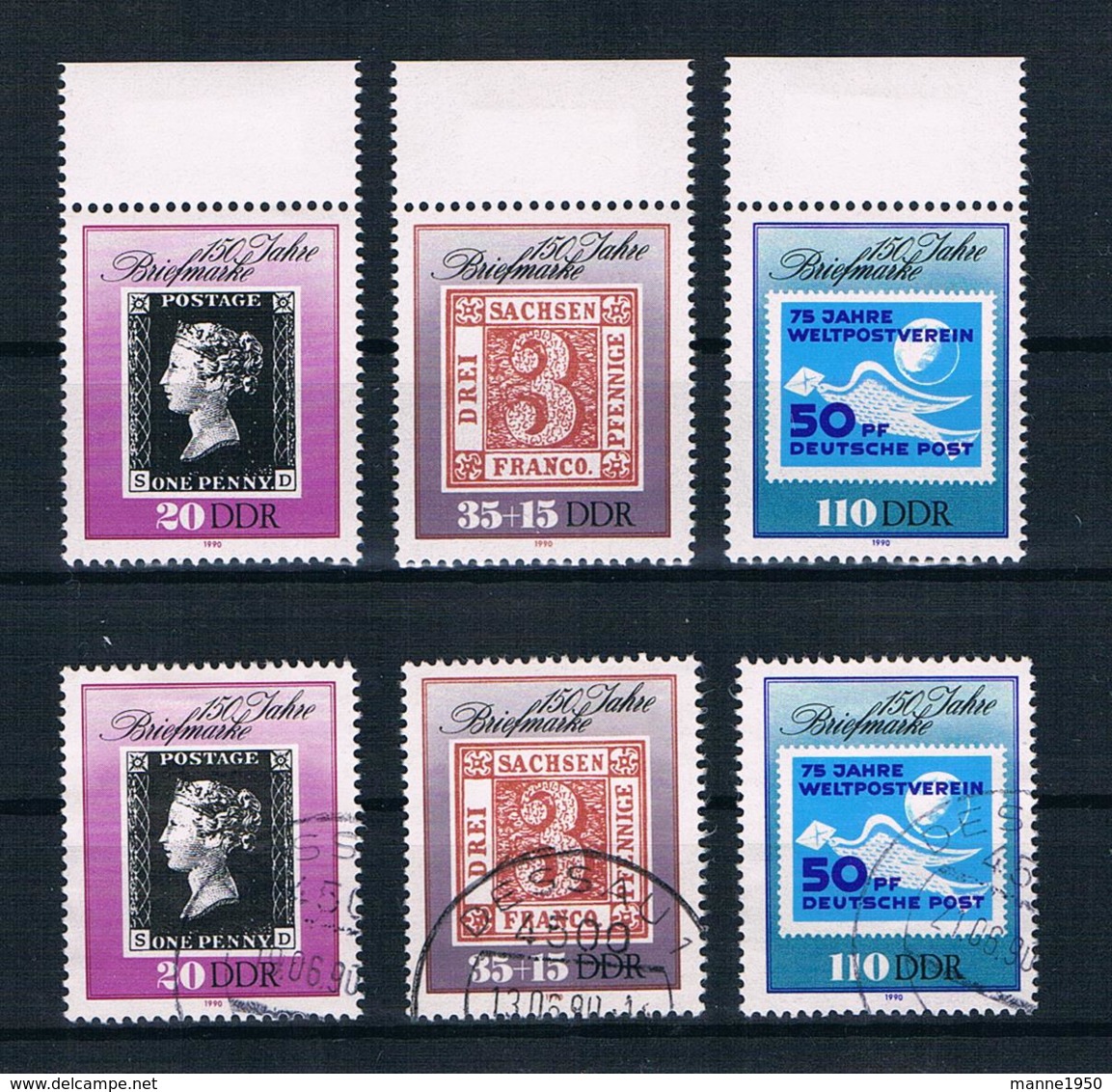 DDR 1990 Briefmarken Mi.Nr. 3329/31 Kpl. Satz ** + Gestempelt - Ungebraucht