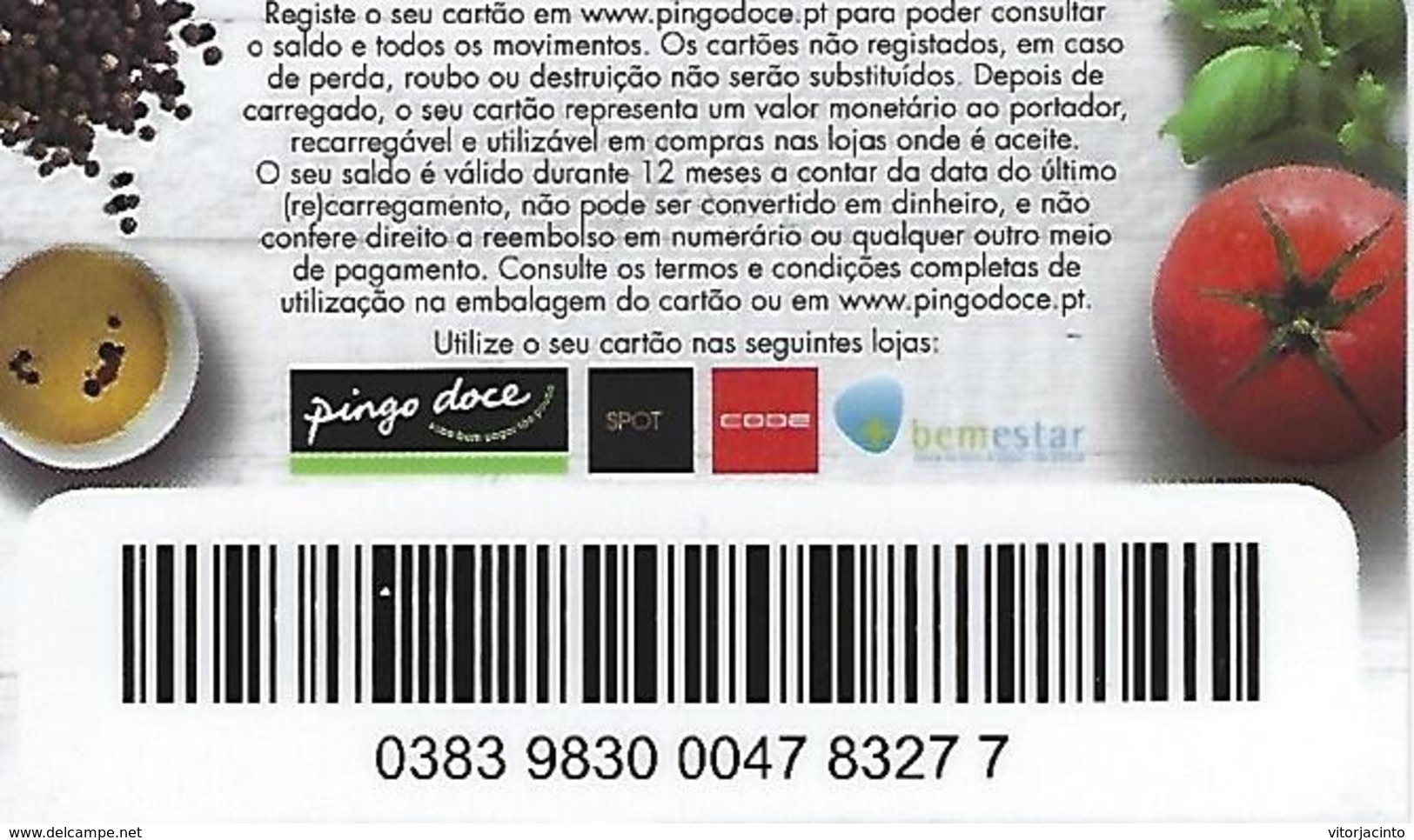 PORTUGAL - Gift Card - "Pingo Doce" Supermarket - Rechargeable Debit Card - Cartes De Crédit (expiration Min. 10 Ans)