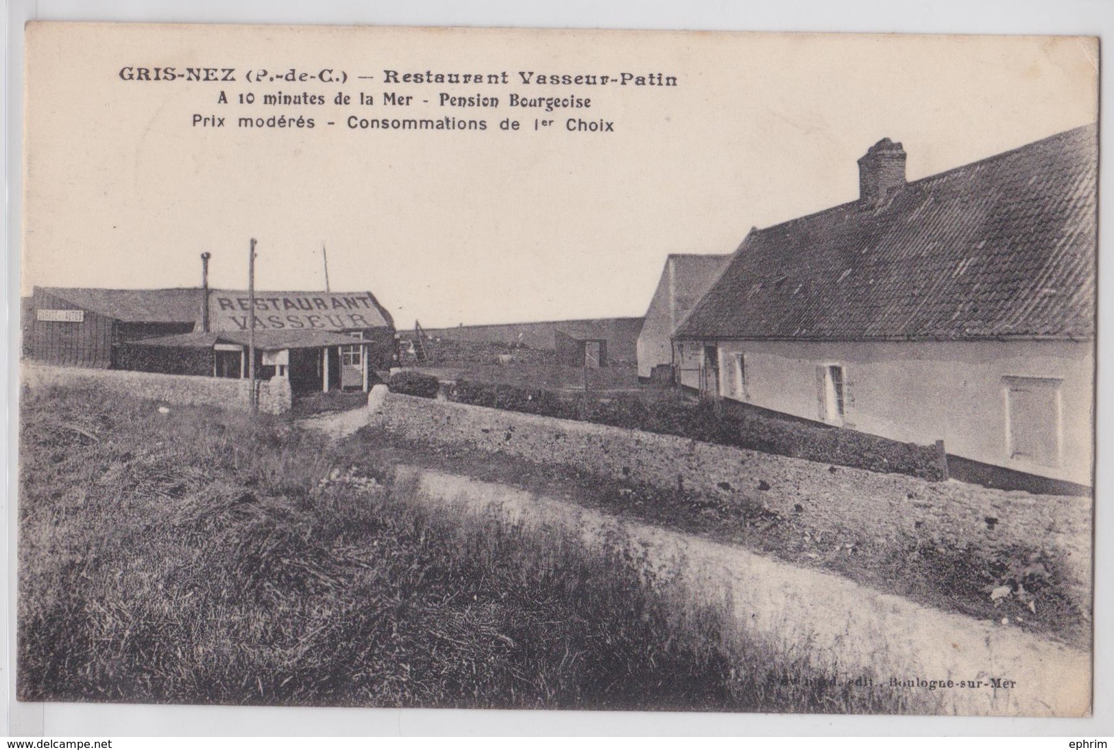 CAP GRIS-NEZ - Restaurant Vasseur-Patin - British Army Post Office On Active Service Censor 1917 - Autres & Non Classés